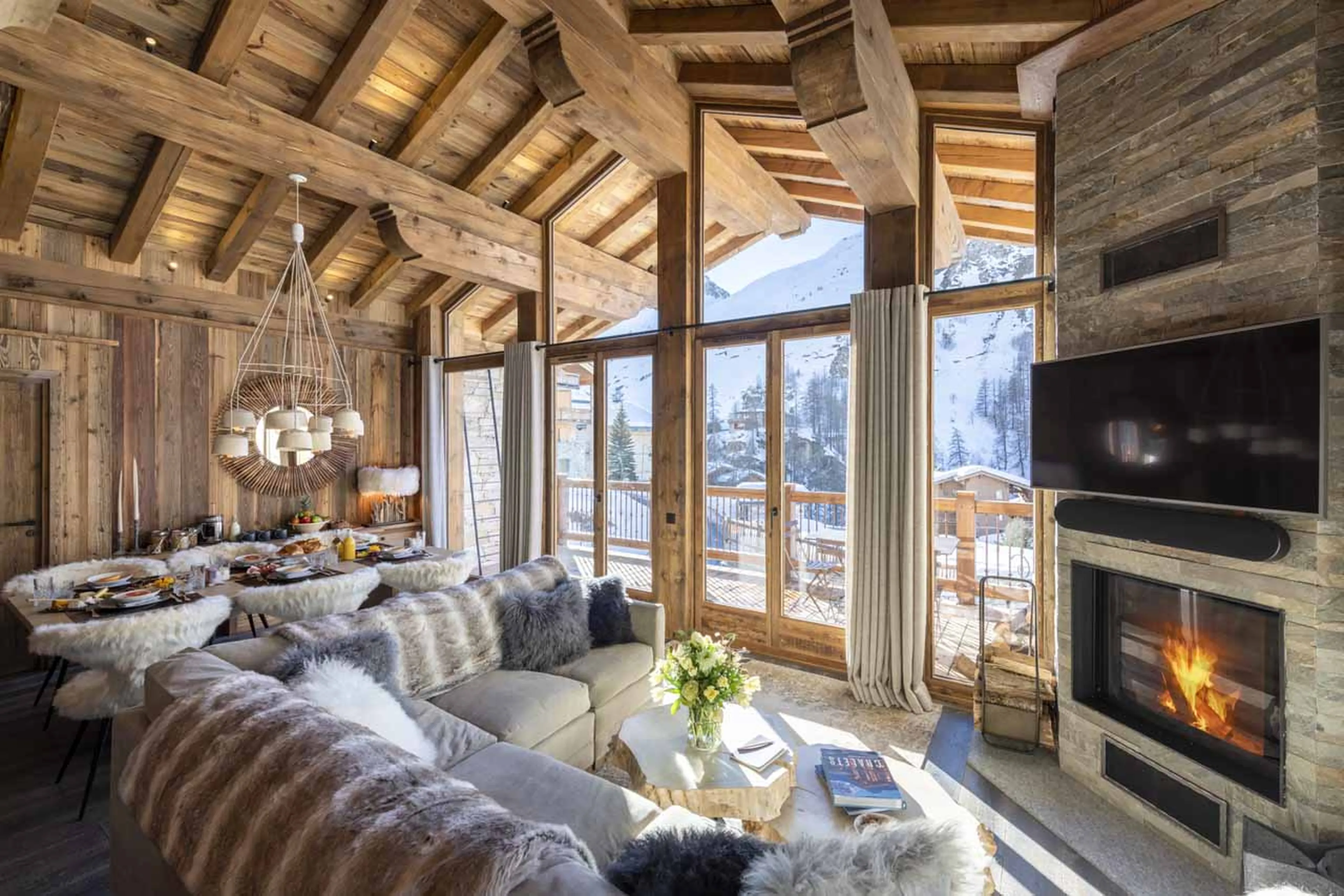 Living area at Apartment Grand Pre 3 in Val d'Isere