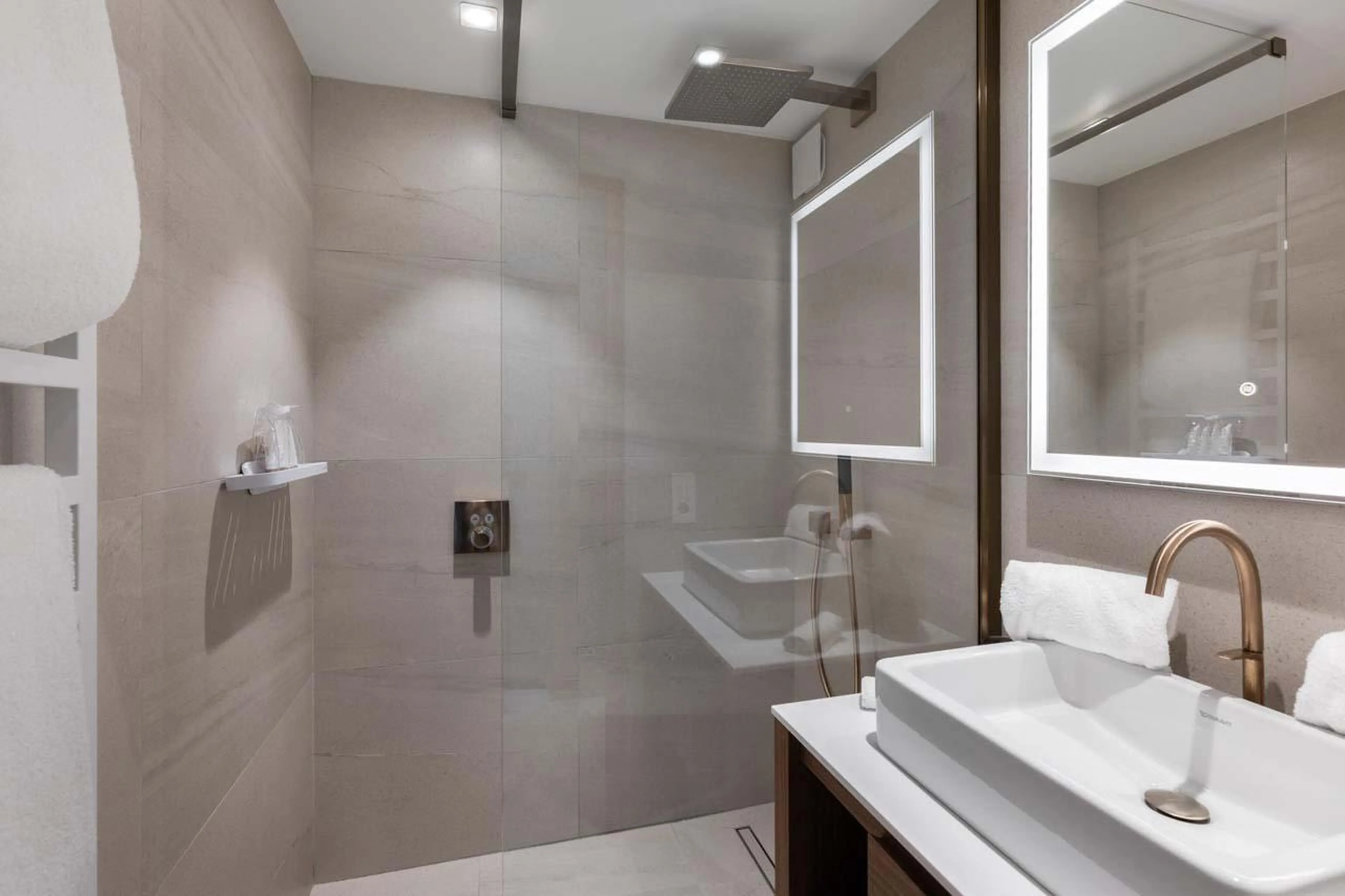 En-suite shower room at Apartment Intresso in Courchevel 1850