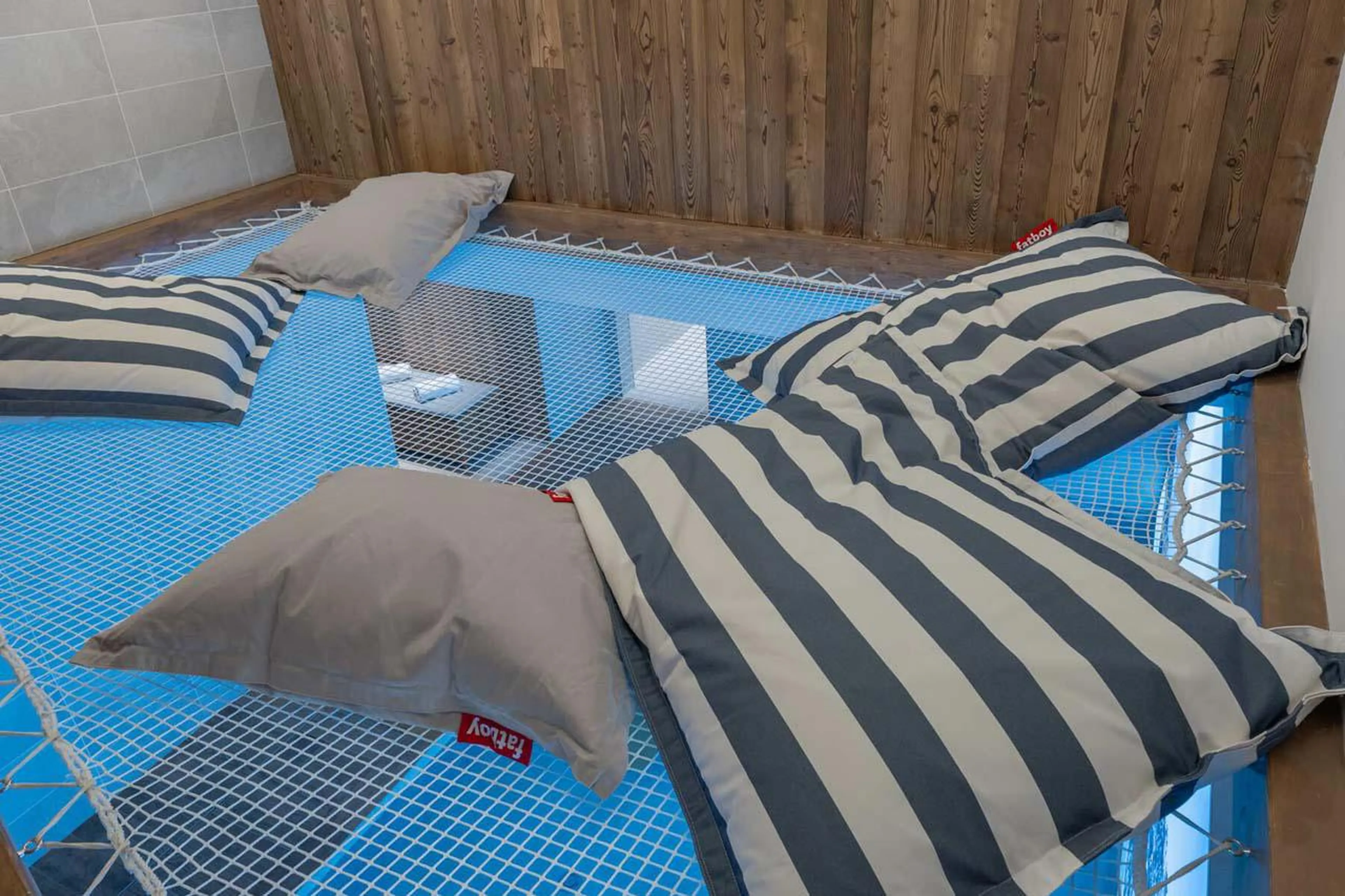 Relaxation space above swimming pool at Apartment Intresso in Courchevel 1850