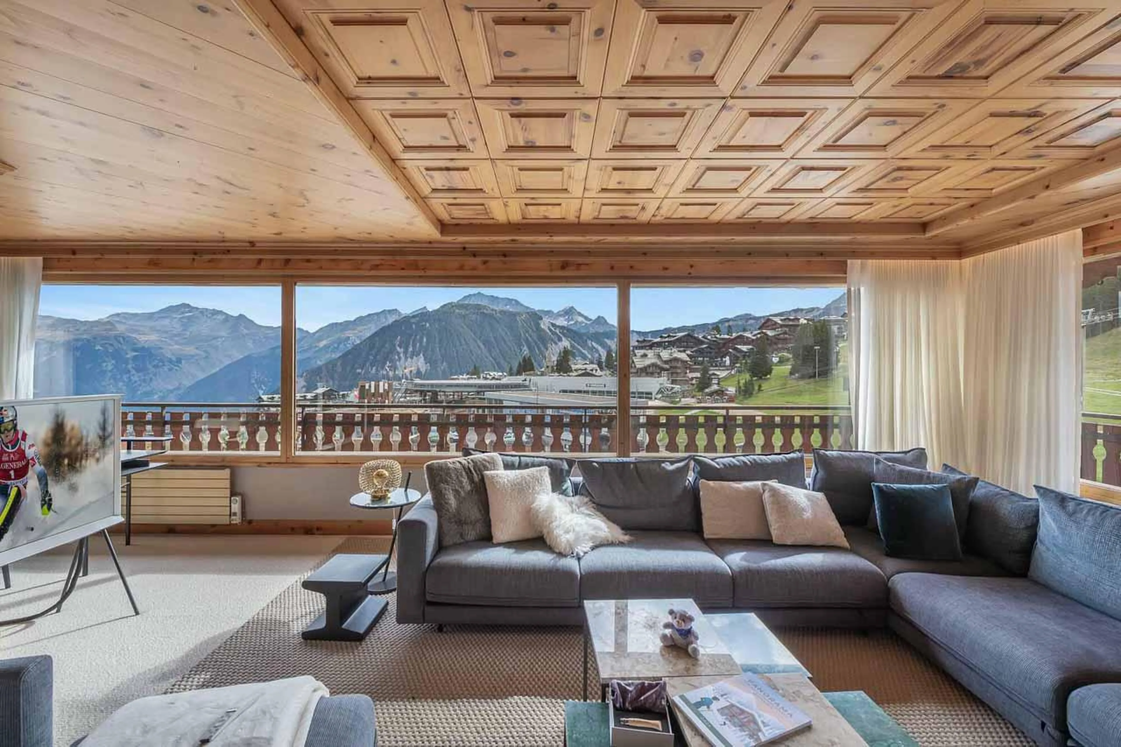 Sofas at Apartment Jean Blanc 3 in Courchevel 1850