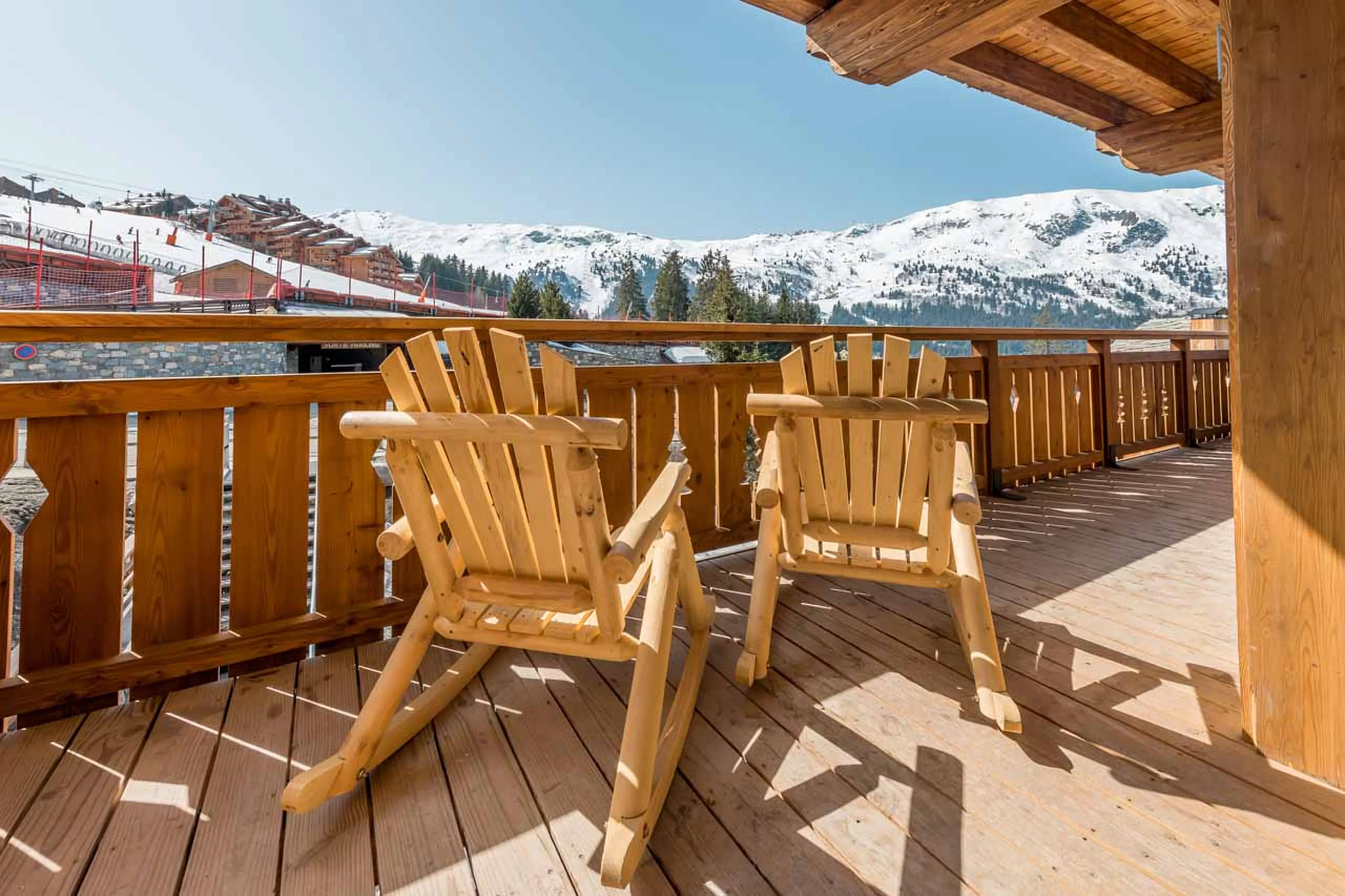 Balcony view from Apartment Josanne in Meribel