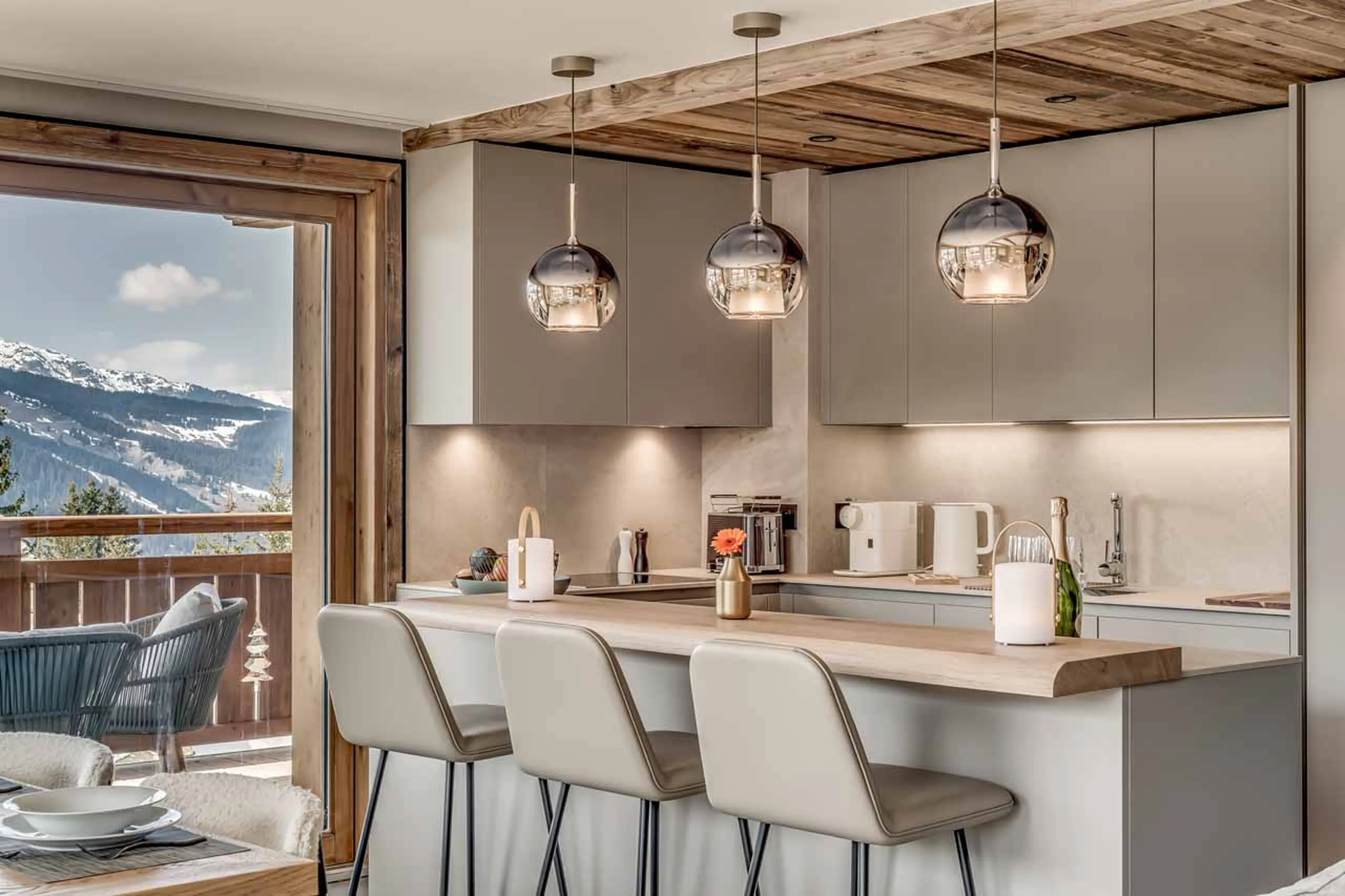 Kitchen at Apartment Josanne in Meribel