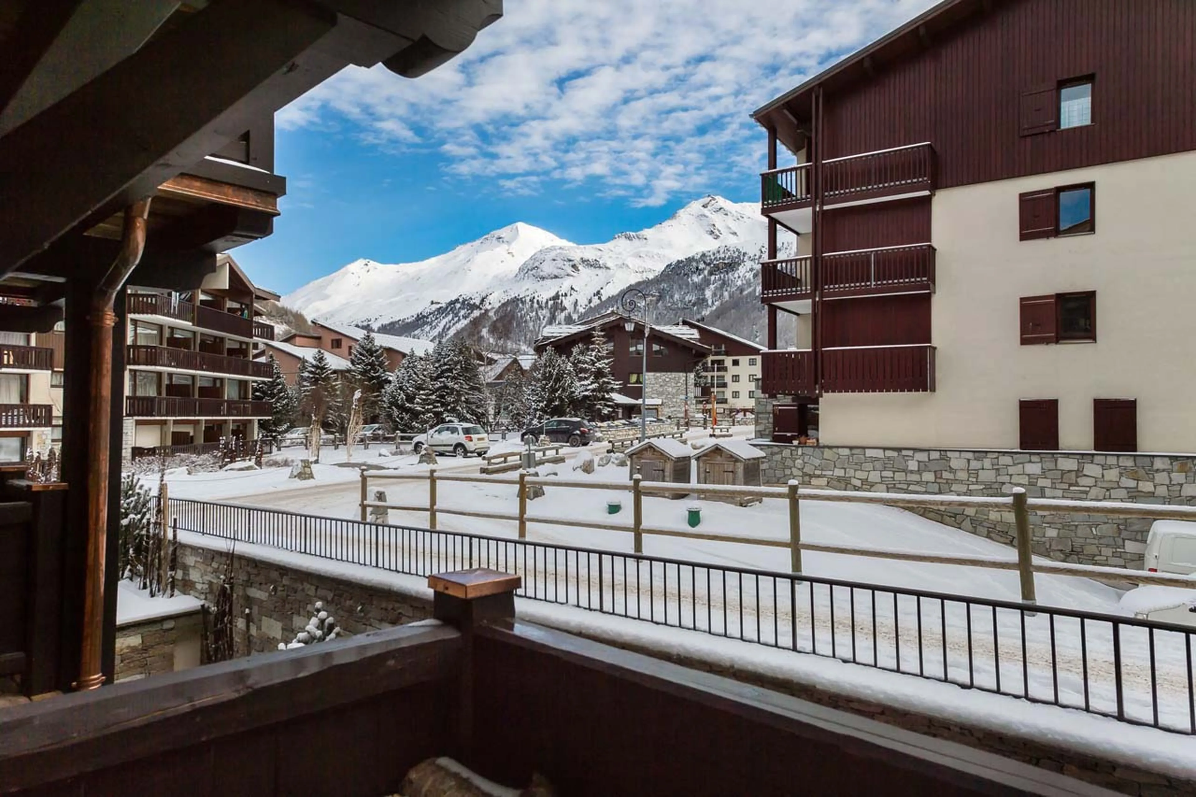 View from balcony of Apartment La Canadienne 3 in Val d'Isere
