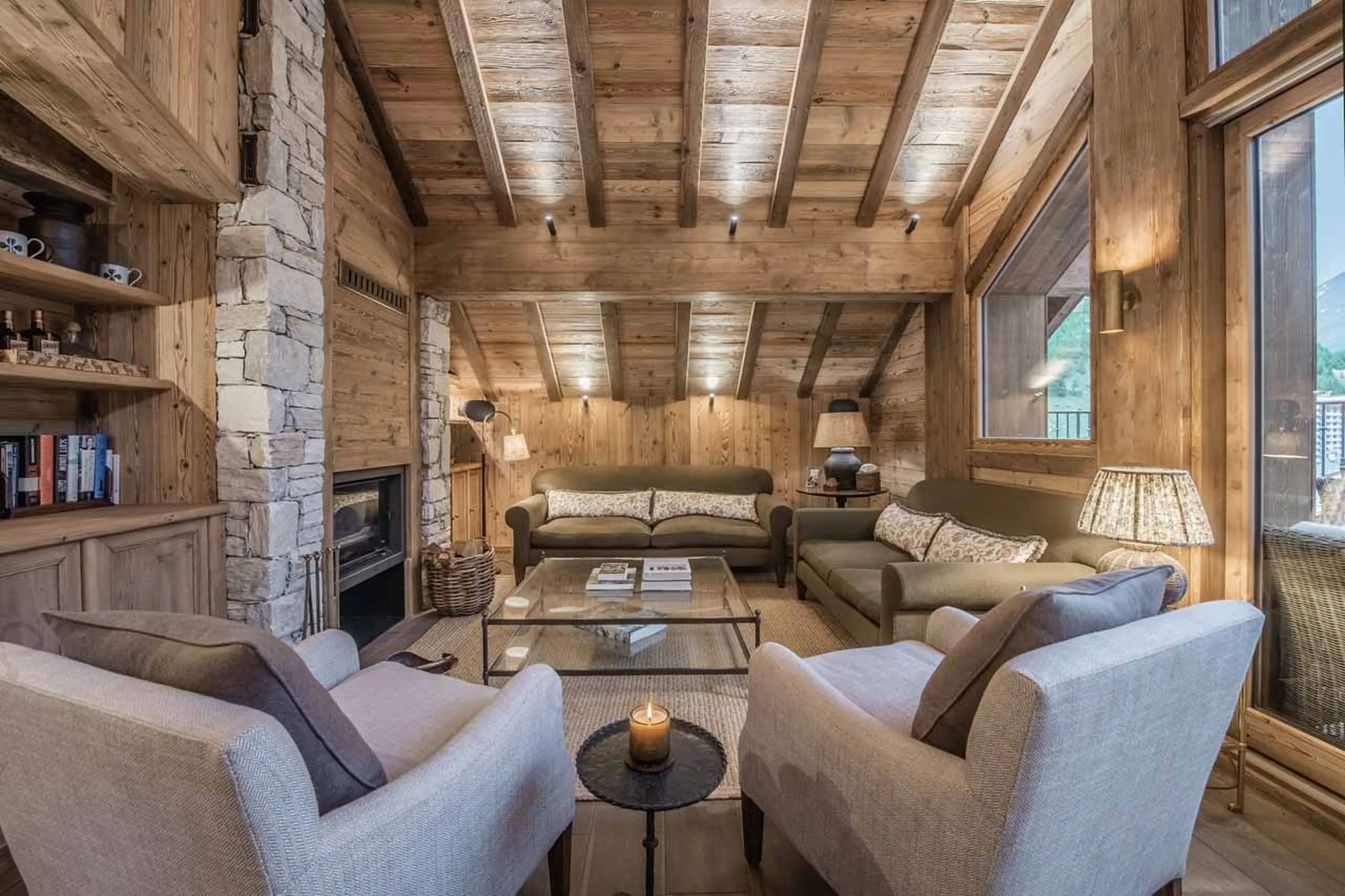 Living area at Apartment La Gelinotte in Val d'Isere
