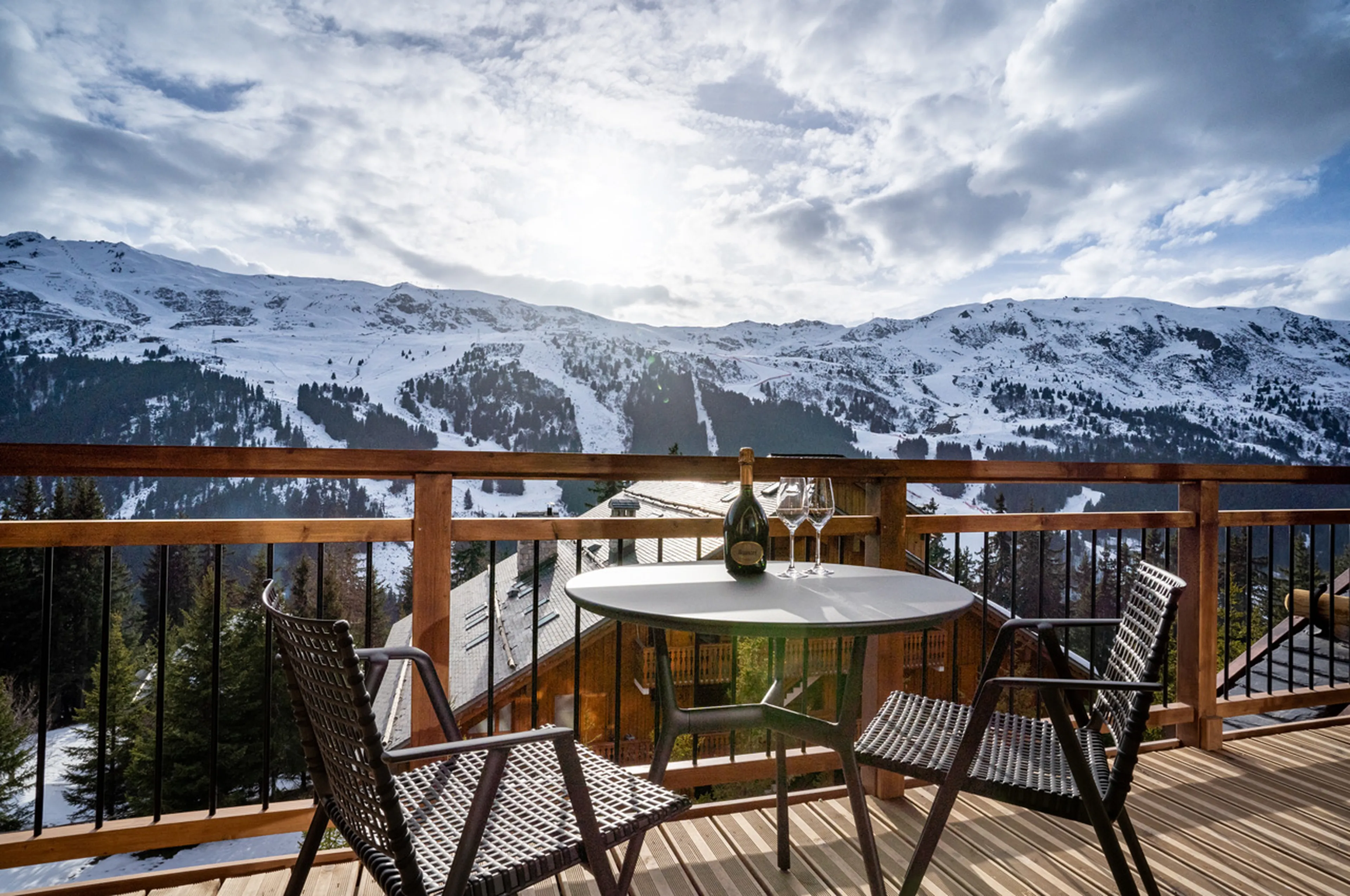 Balcony at Apartment Le Cygne in Meribel