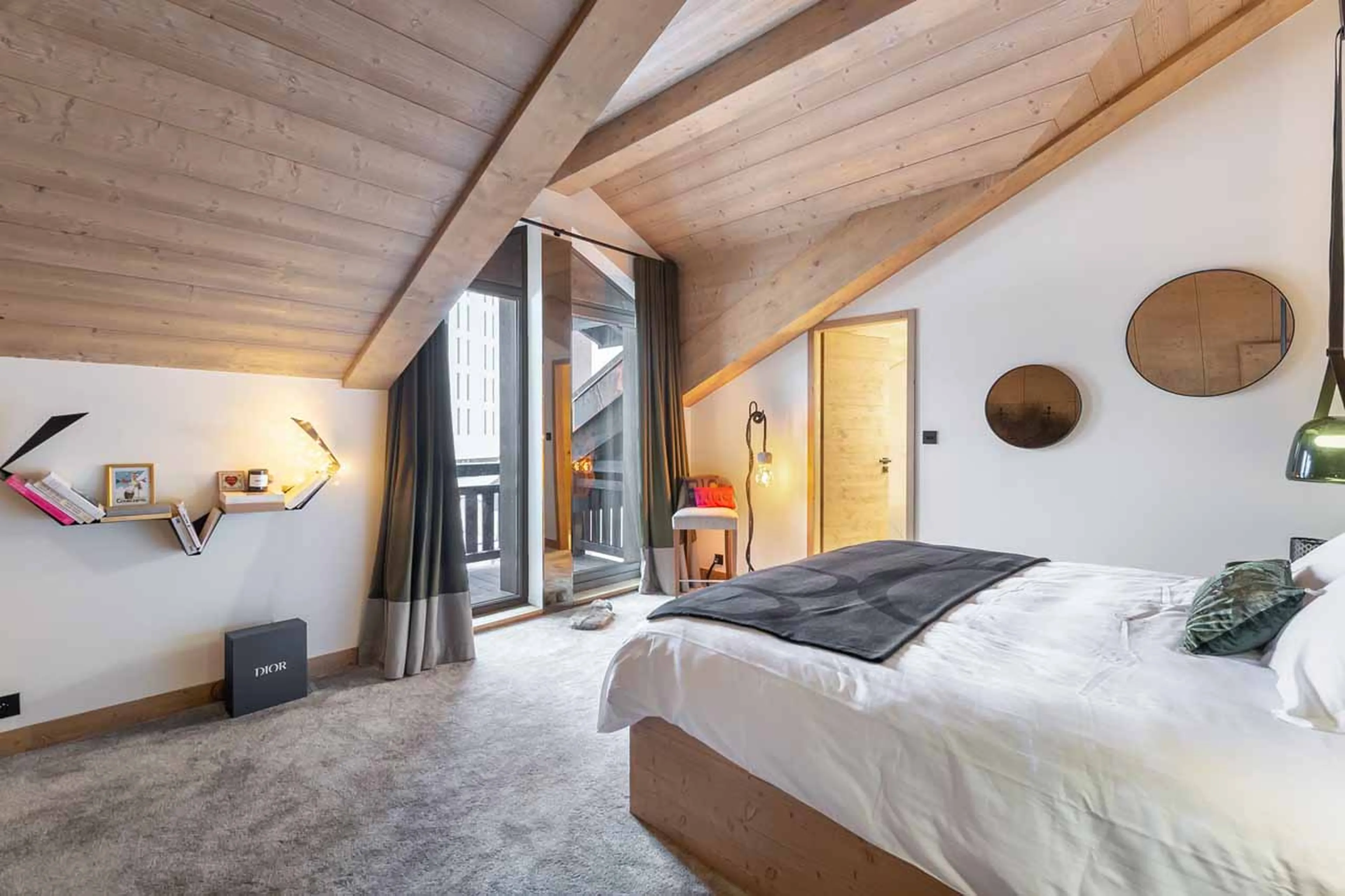 Bedroom one at Apartment Le Septieme Ciel in Courchevel 1850