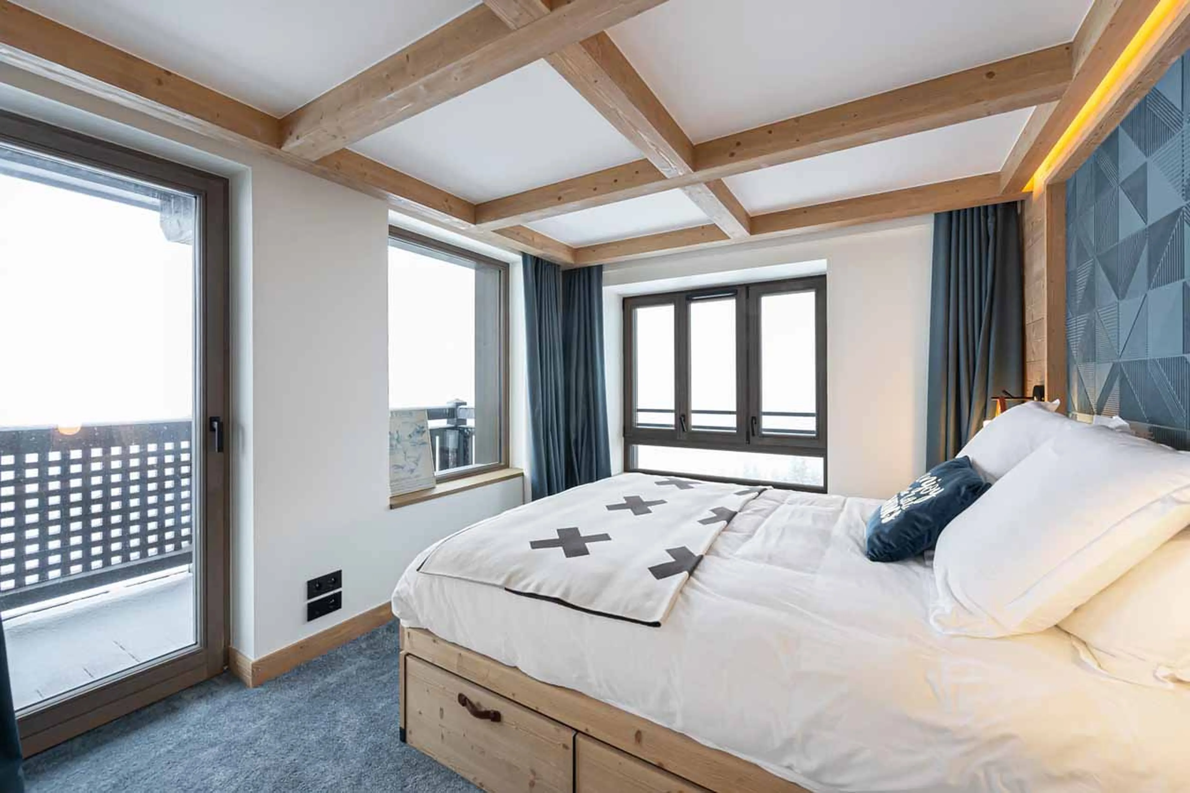Bedroom three at Apartment Le Septieme Ciel in Courchevel 1850