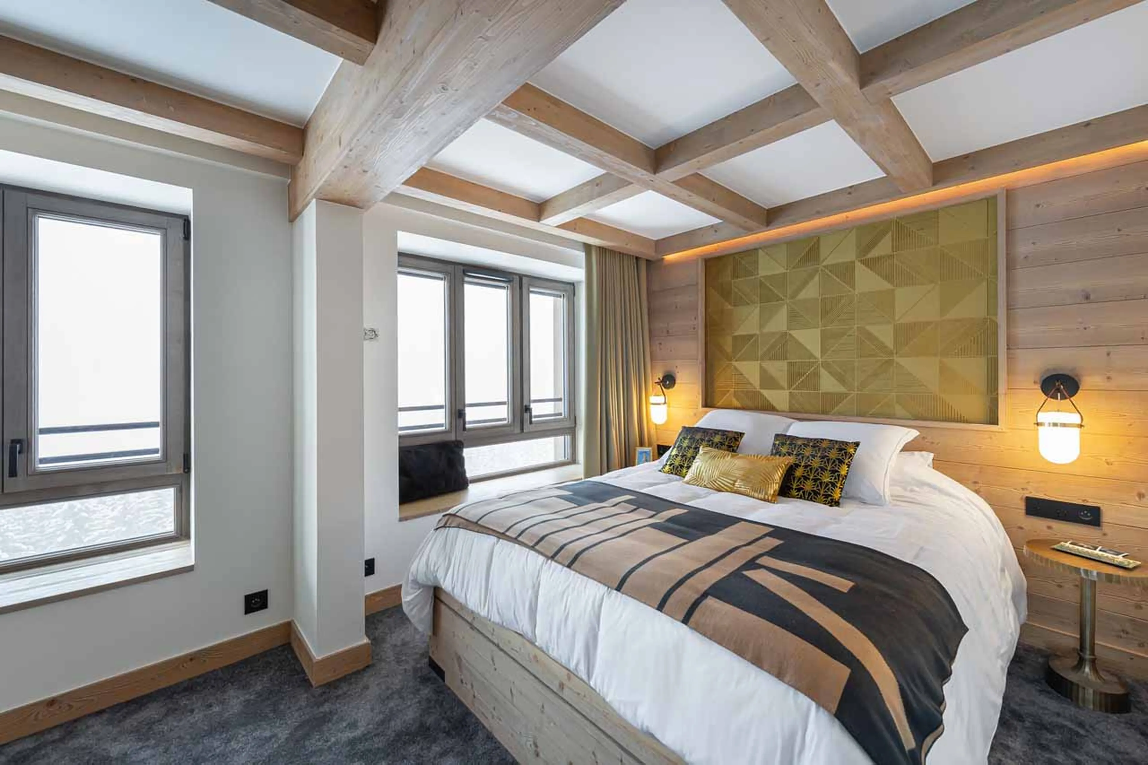 Bedroom four at Apartment Le Septieme Ciel in Courchevel 1850
