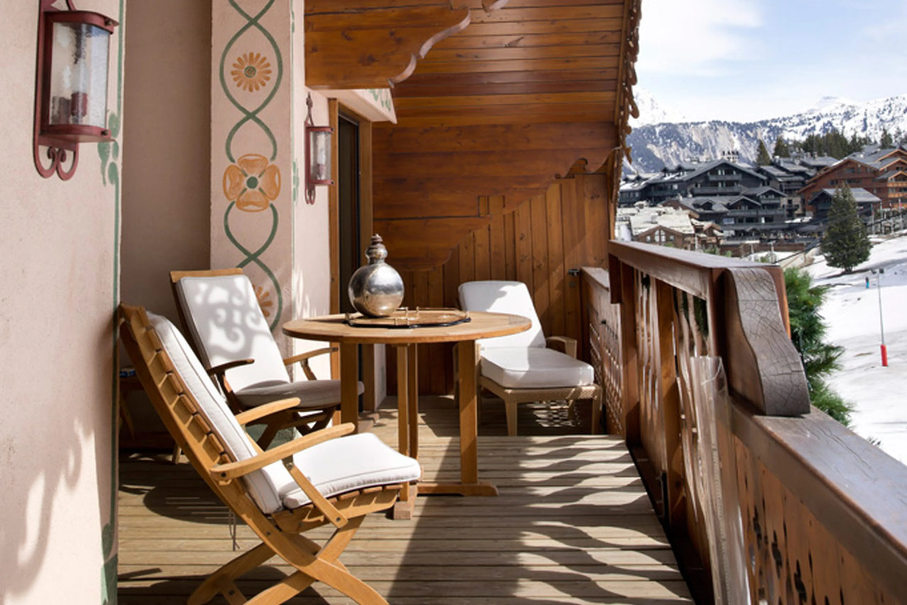 Large terrace of Apartment Le Sommet in Courchevel 1850