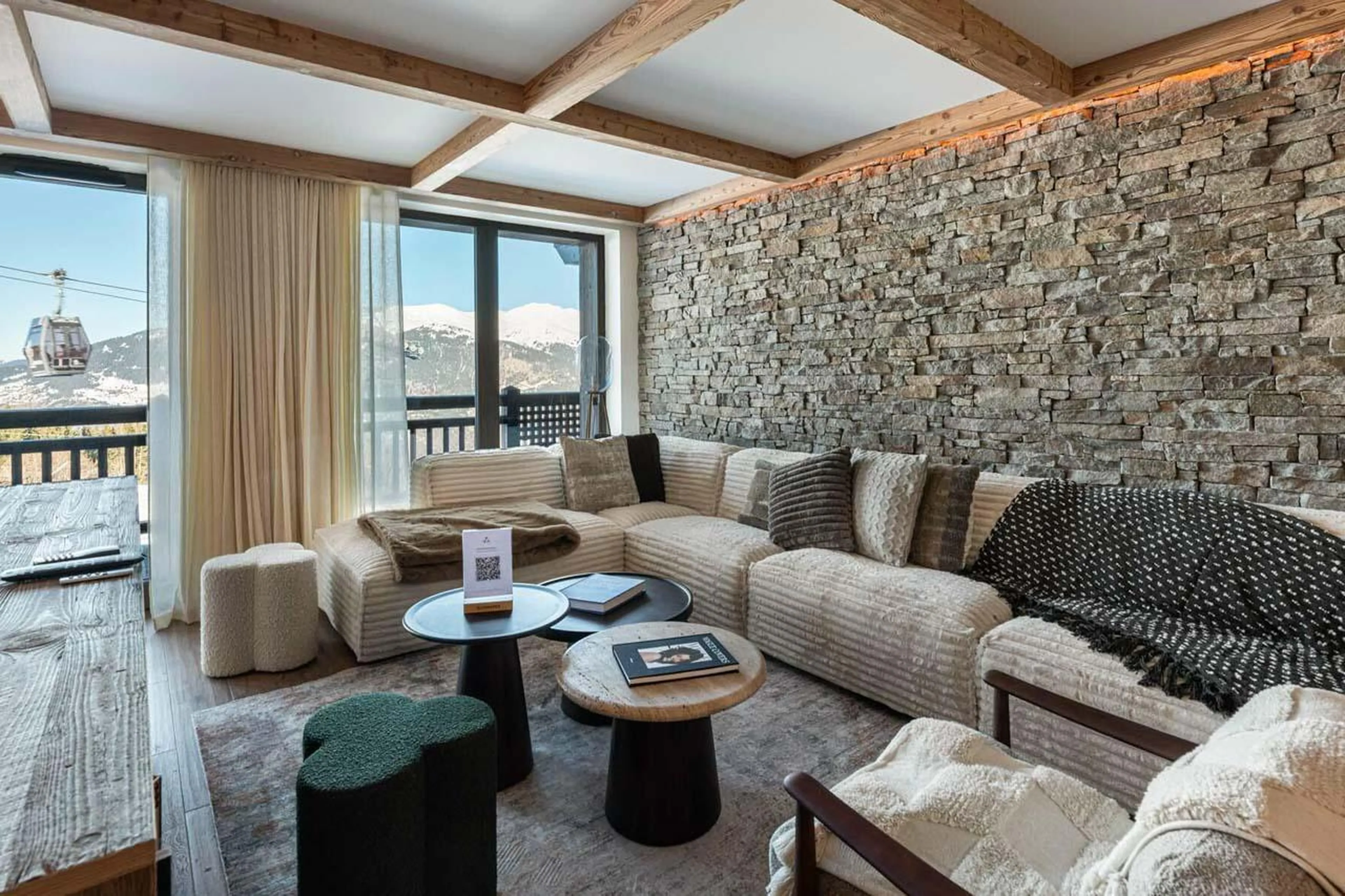 Comfortable seating area at Apartment Limeo in Courchevel 1850
