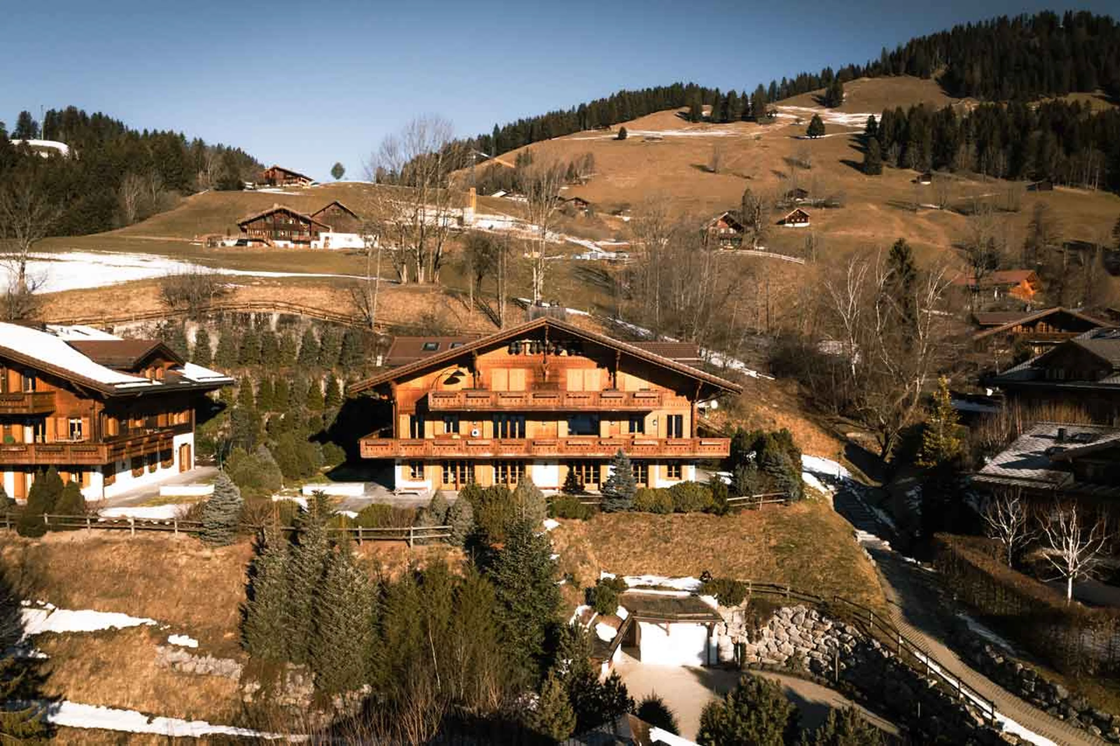 Chalet exterior at Apartment Luna in Gstaad