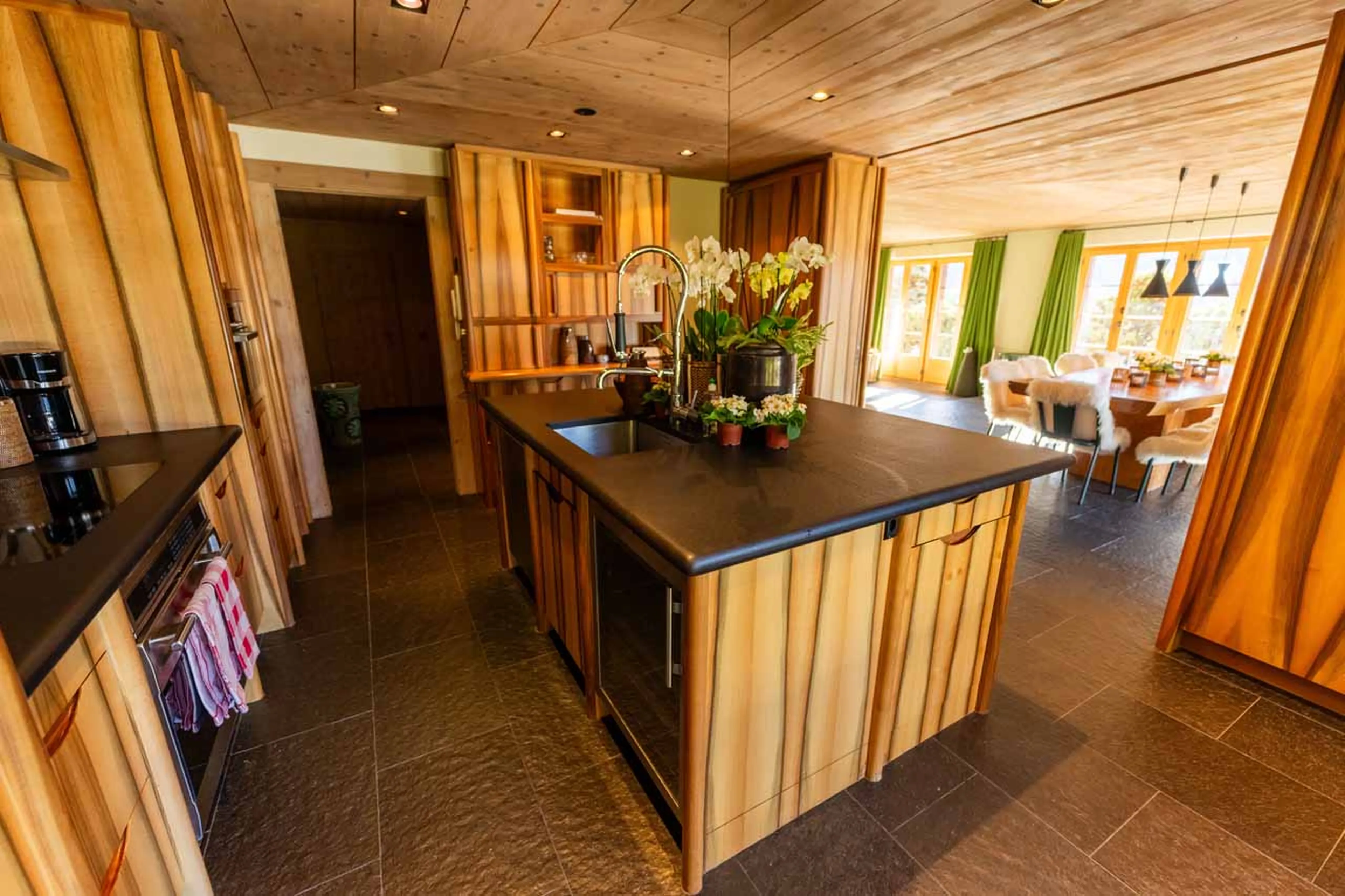 Kitchen at Apartment Luna in Gstaad