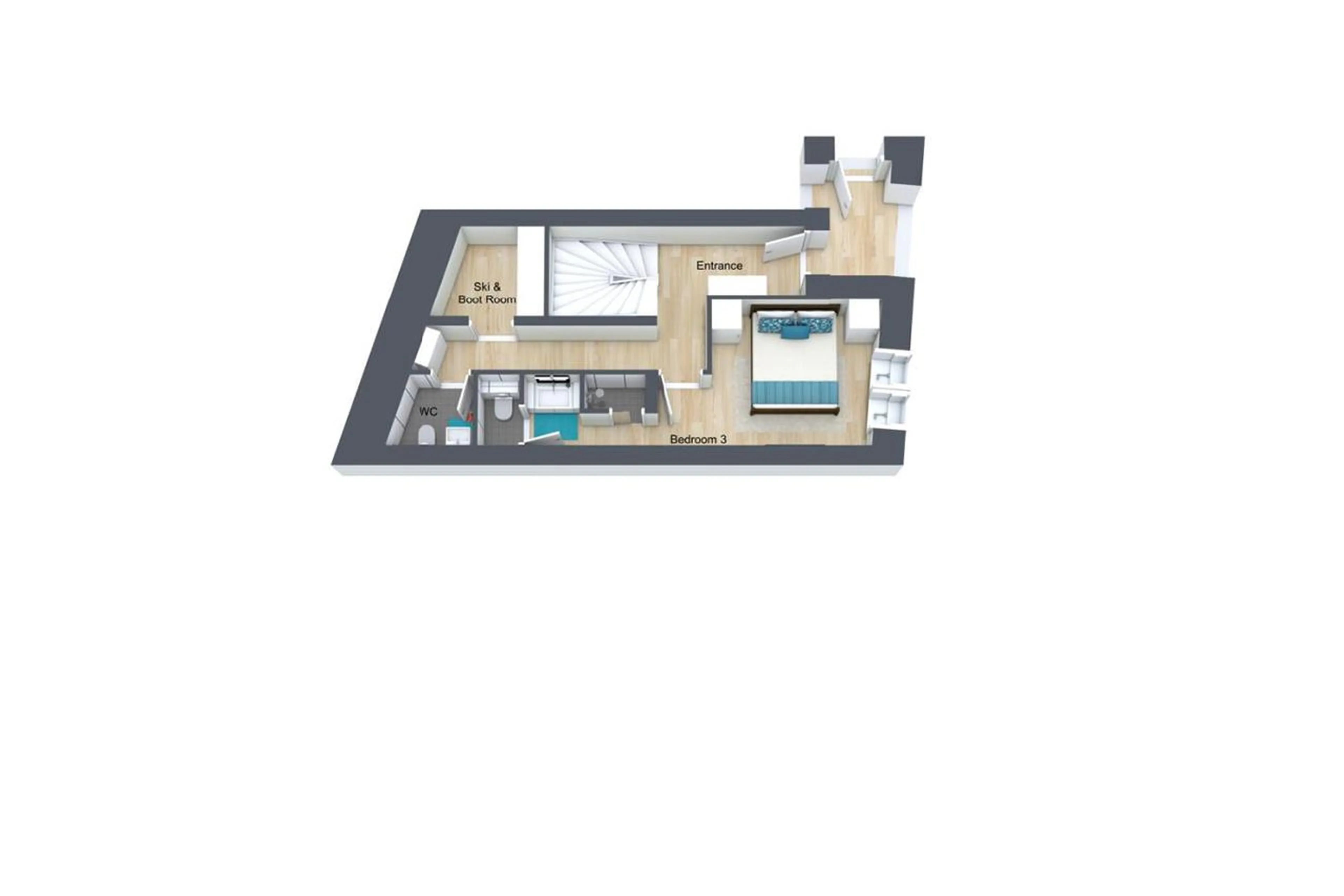 Level 1 floor plan of Apartment Luna in Val d'Isere