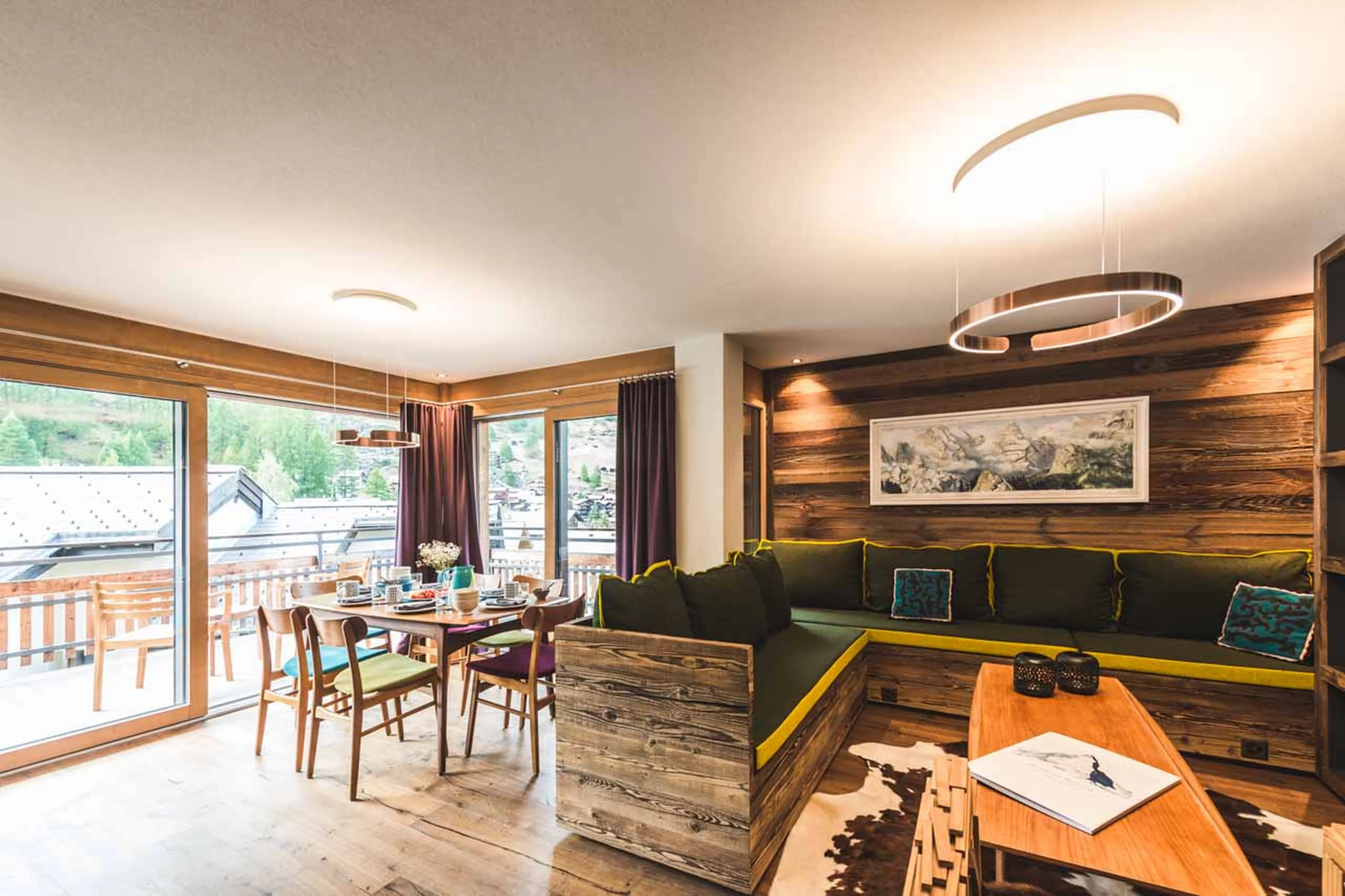 Balcony access from living area of Apartment Lys in Zermatt