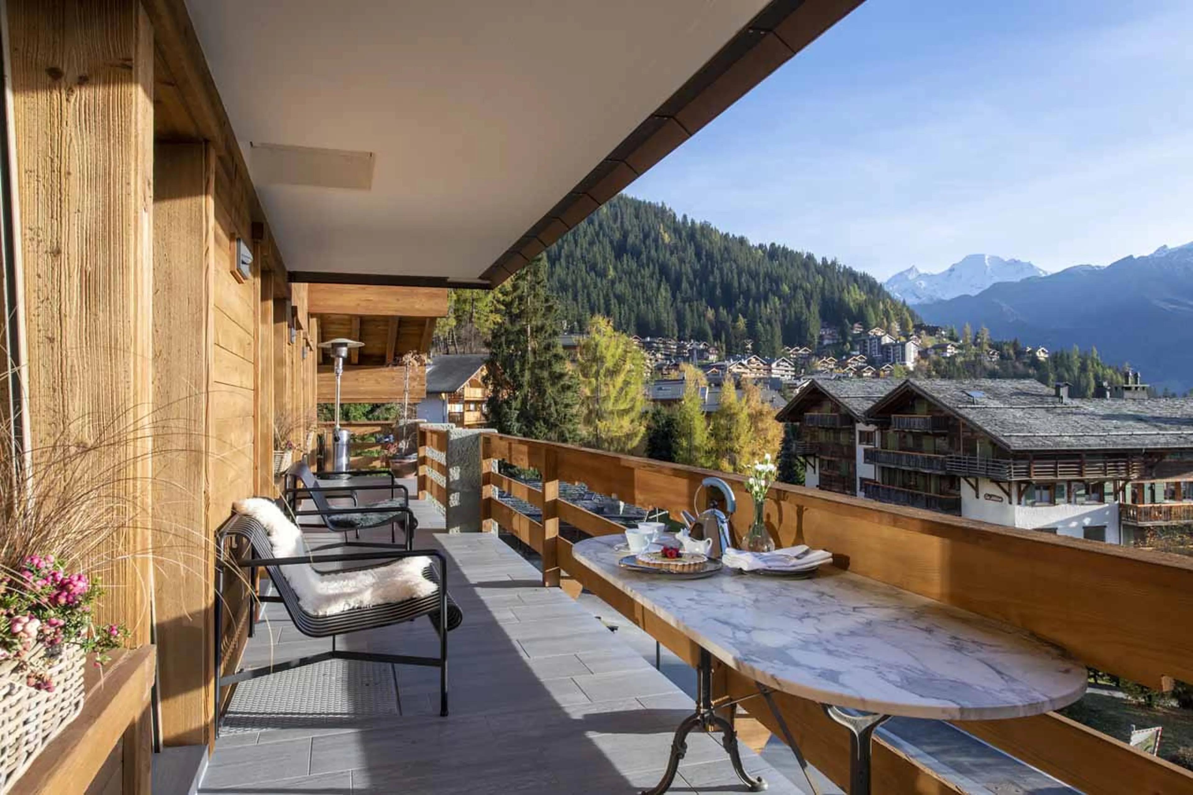 Balcony at Apartment Madelia in Verbier