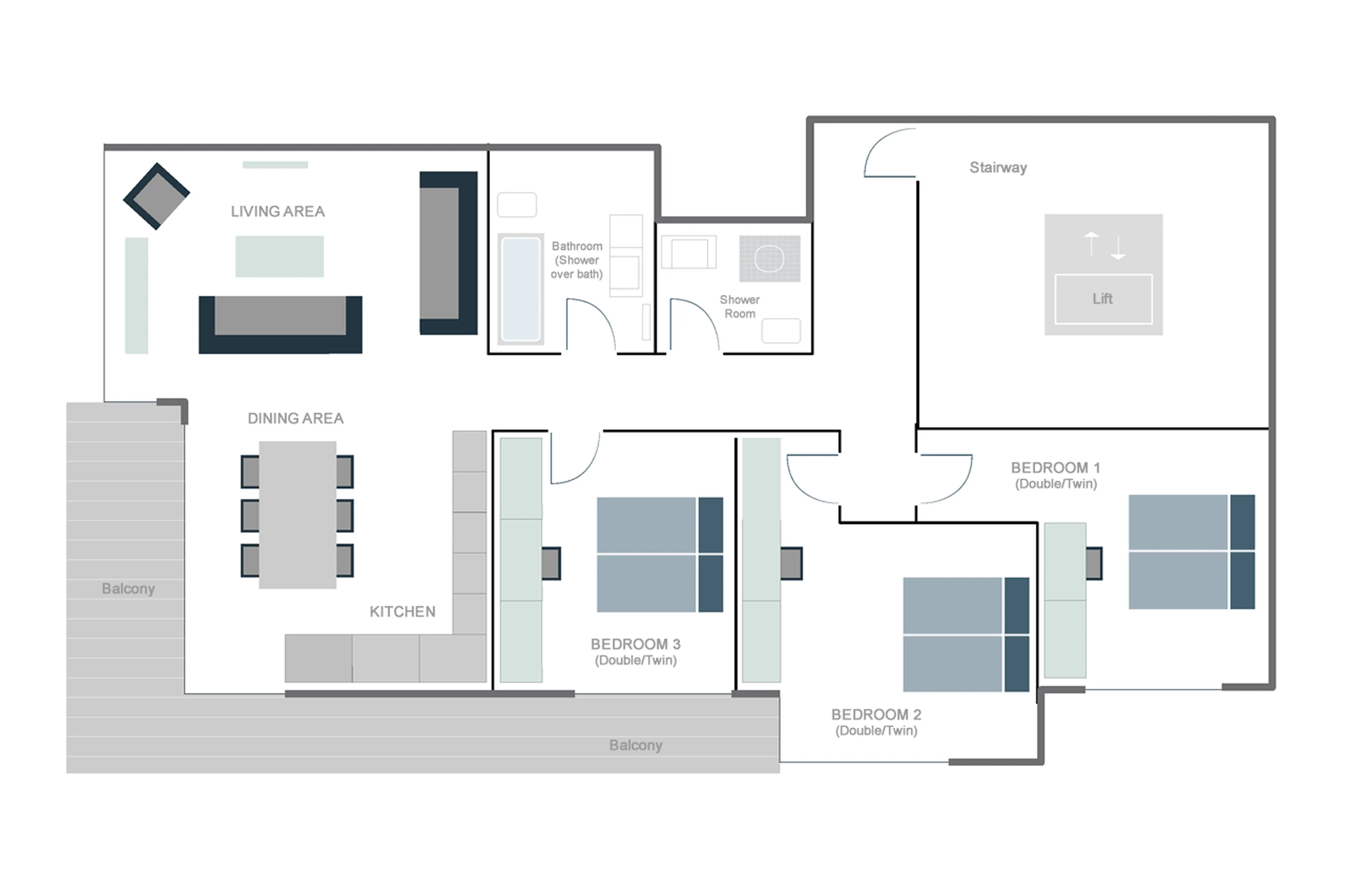 Floor plan of Apartment Matten in Zermatt