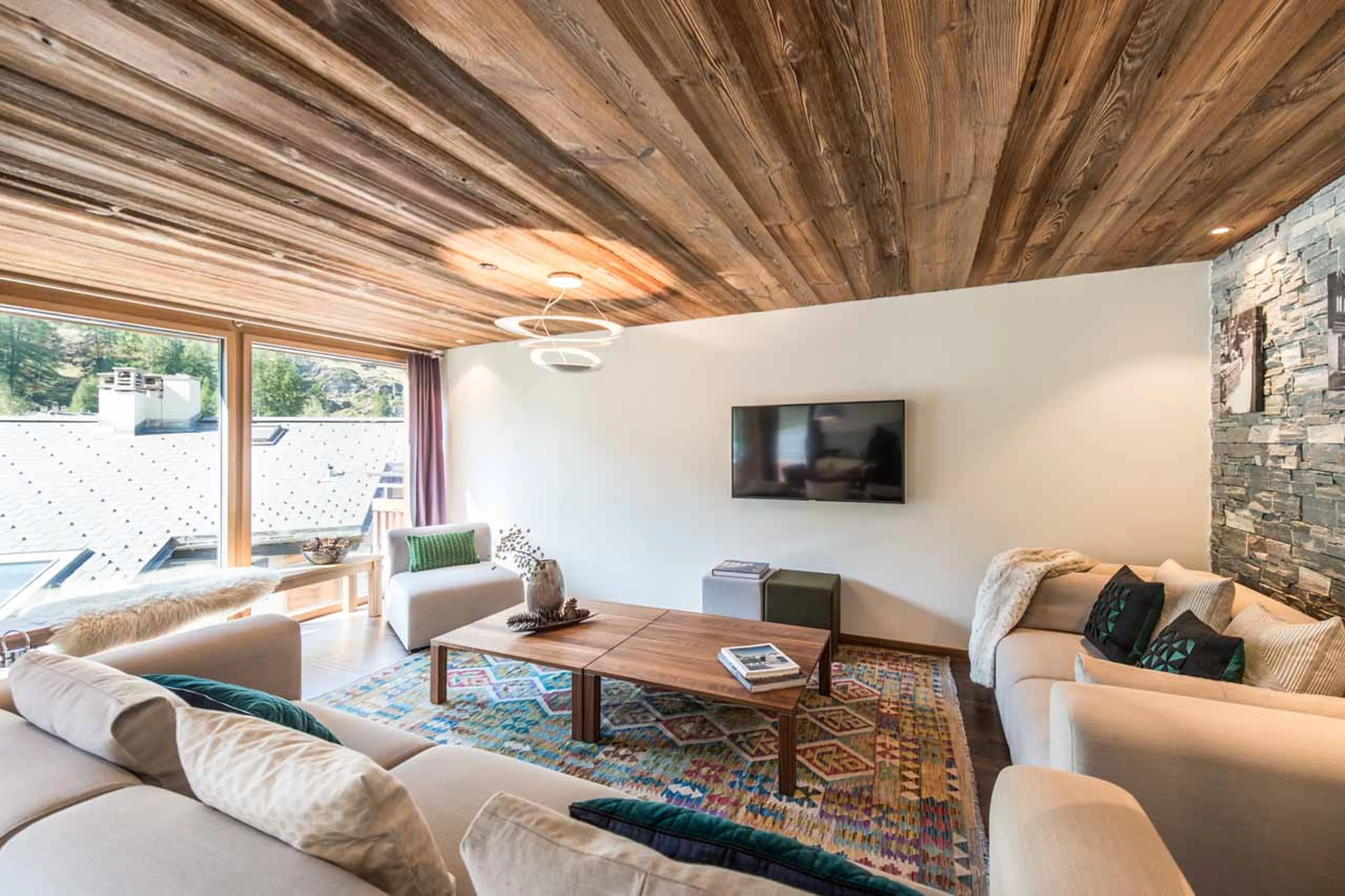 Comfortable seating in living area of Apartment Matten in Zermatt