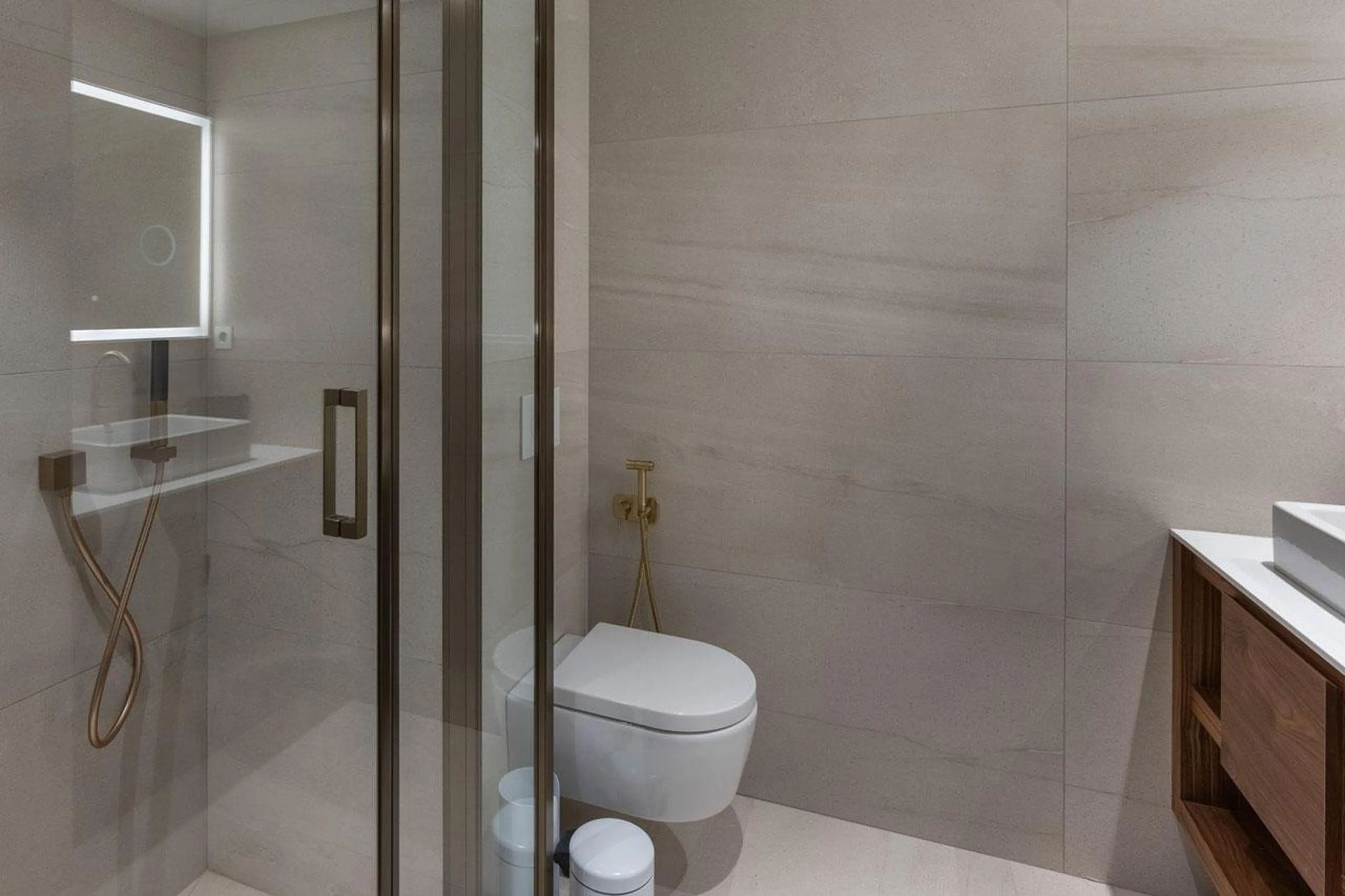 Shower room at Apartment Michaelo in Courchevel 1850