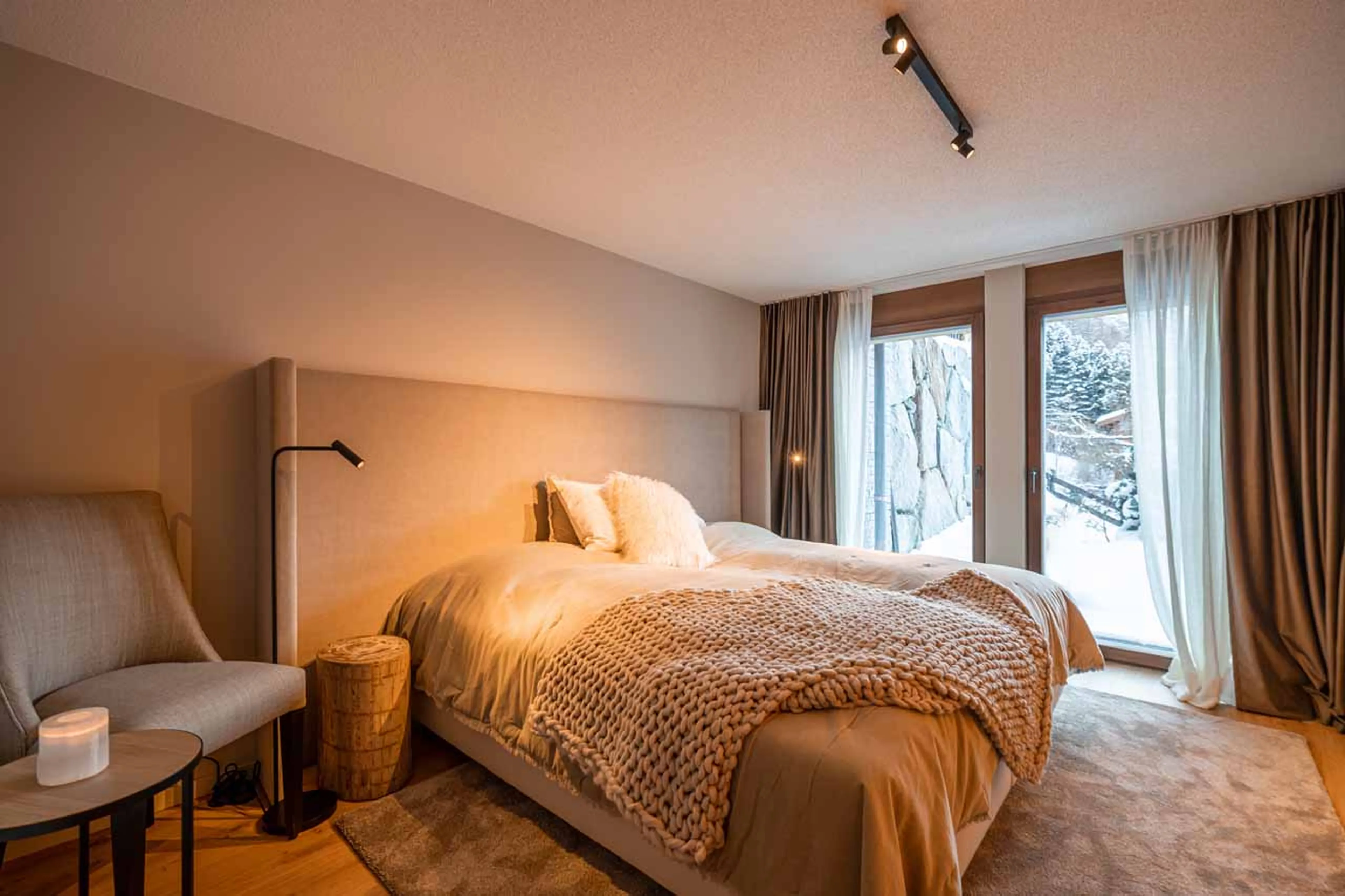 Bedroom three at Apartment Nabucco in Zermatt