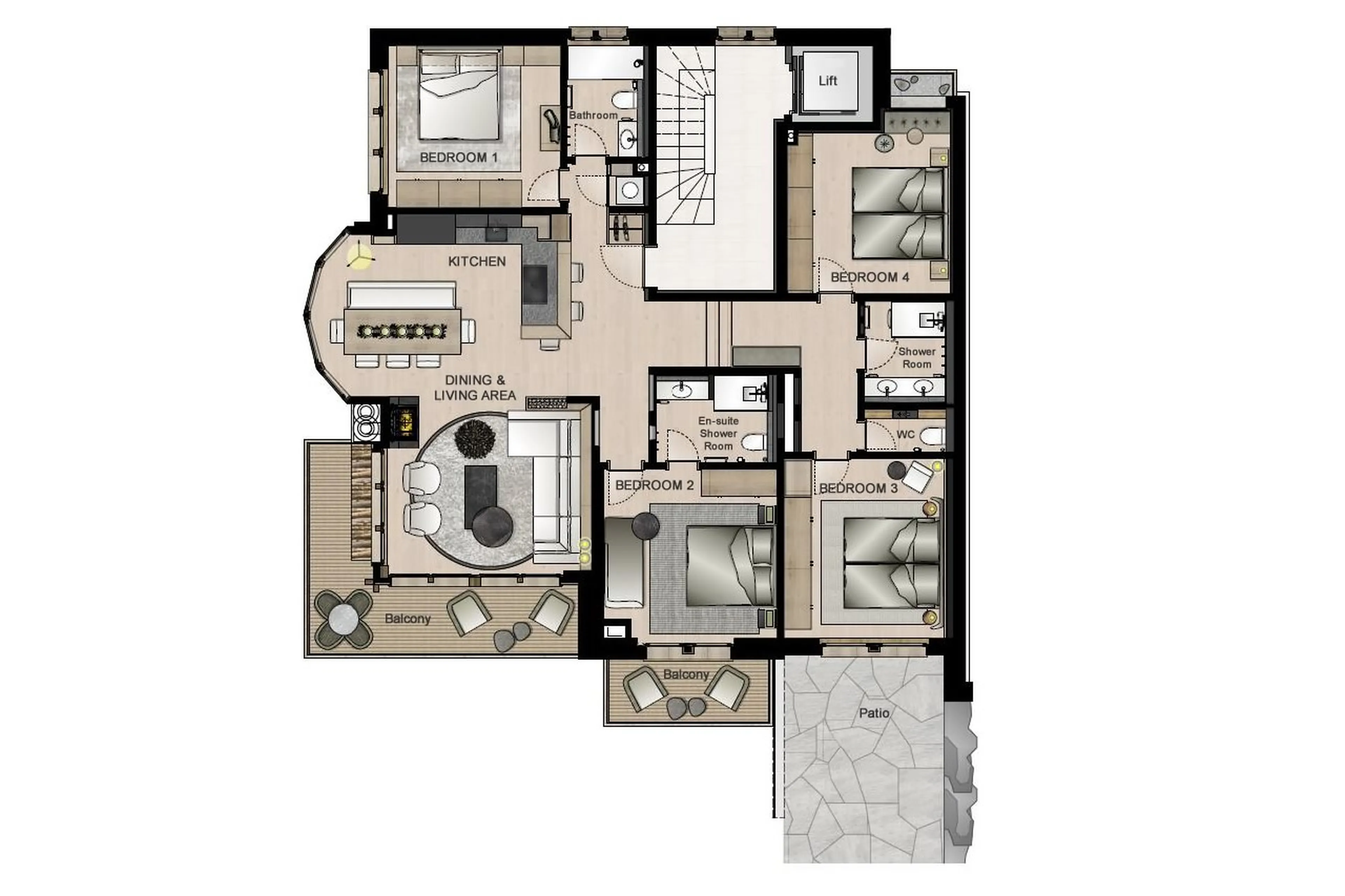 Floor plan of Apartment Nabucco in Zermatt