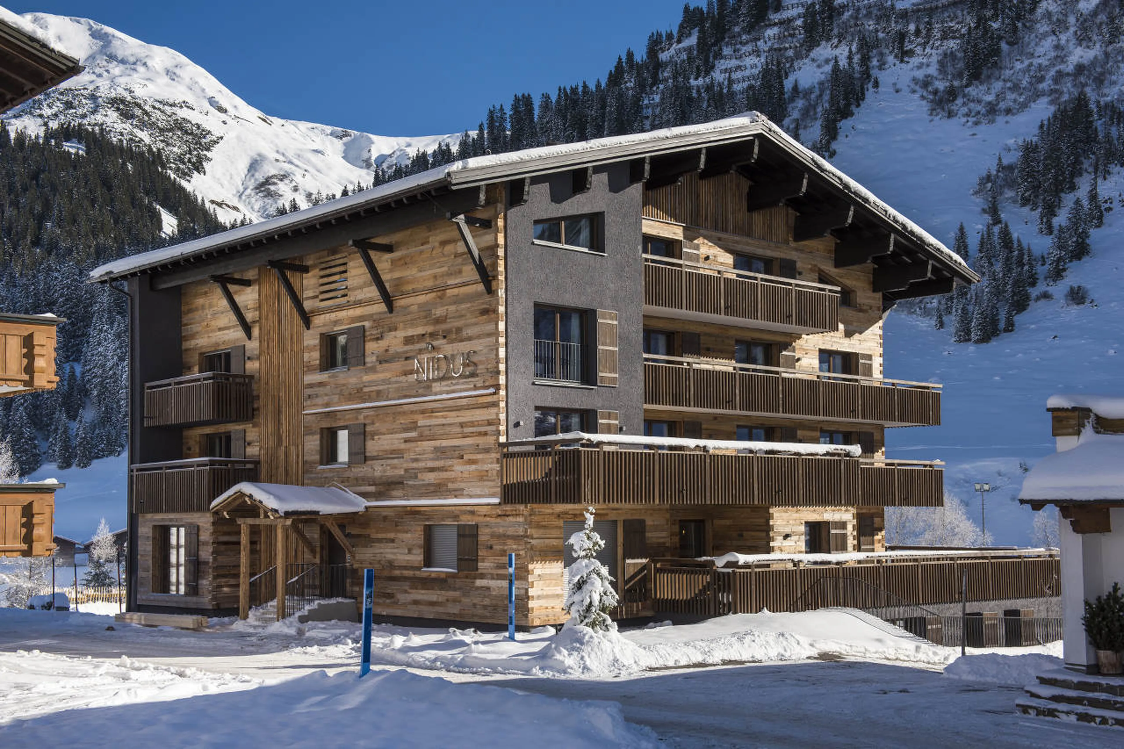 Exterior of Nidus Apartment 1 in Lech