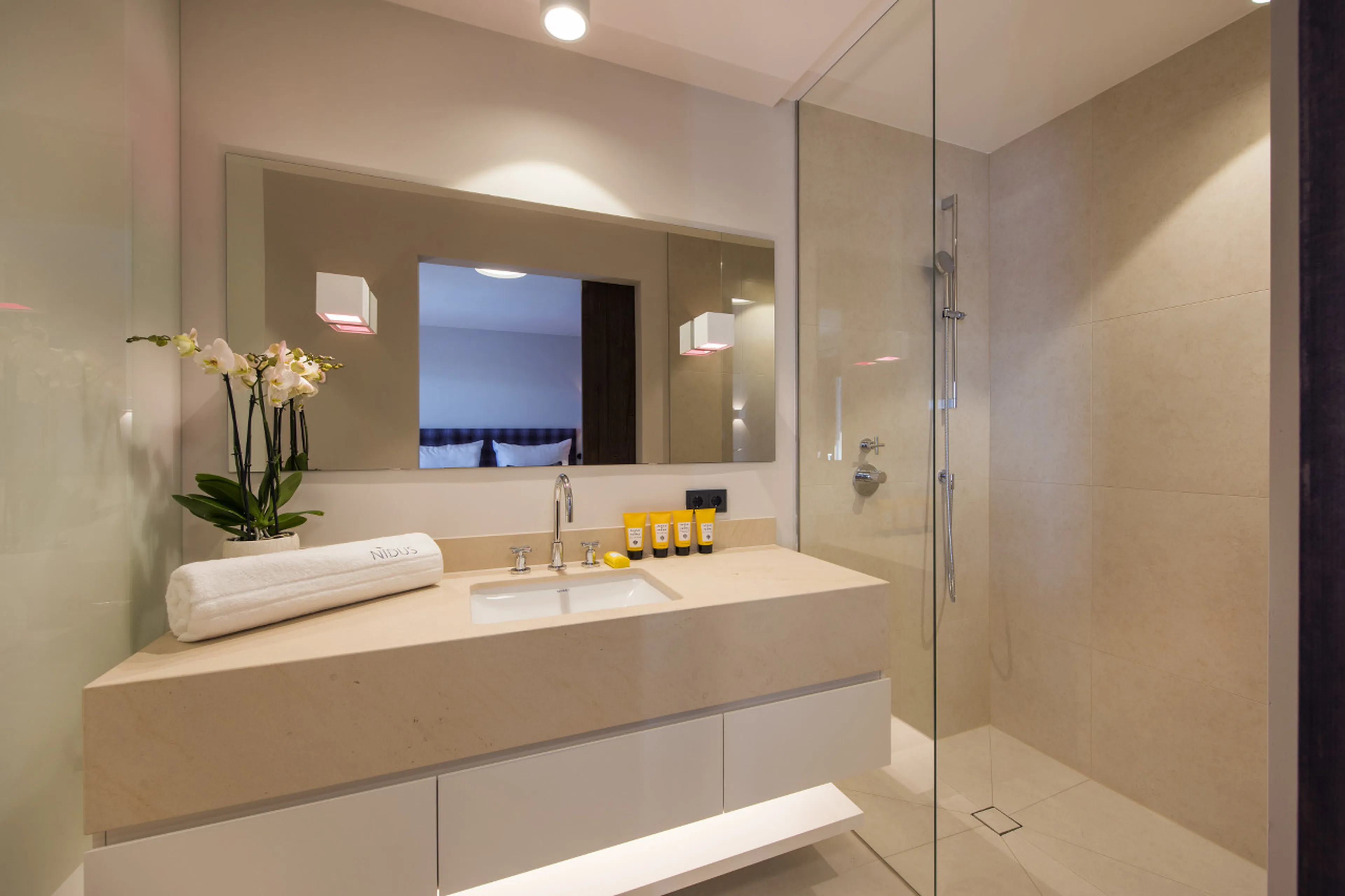 Shower room en-suite to master bedroom in Nidus Apartment 2 in Lech