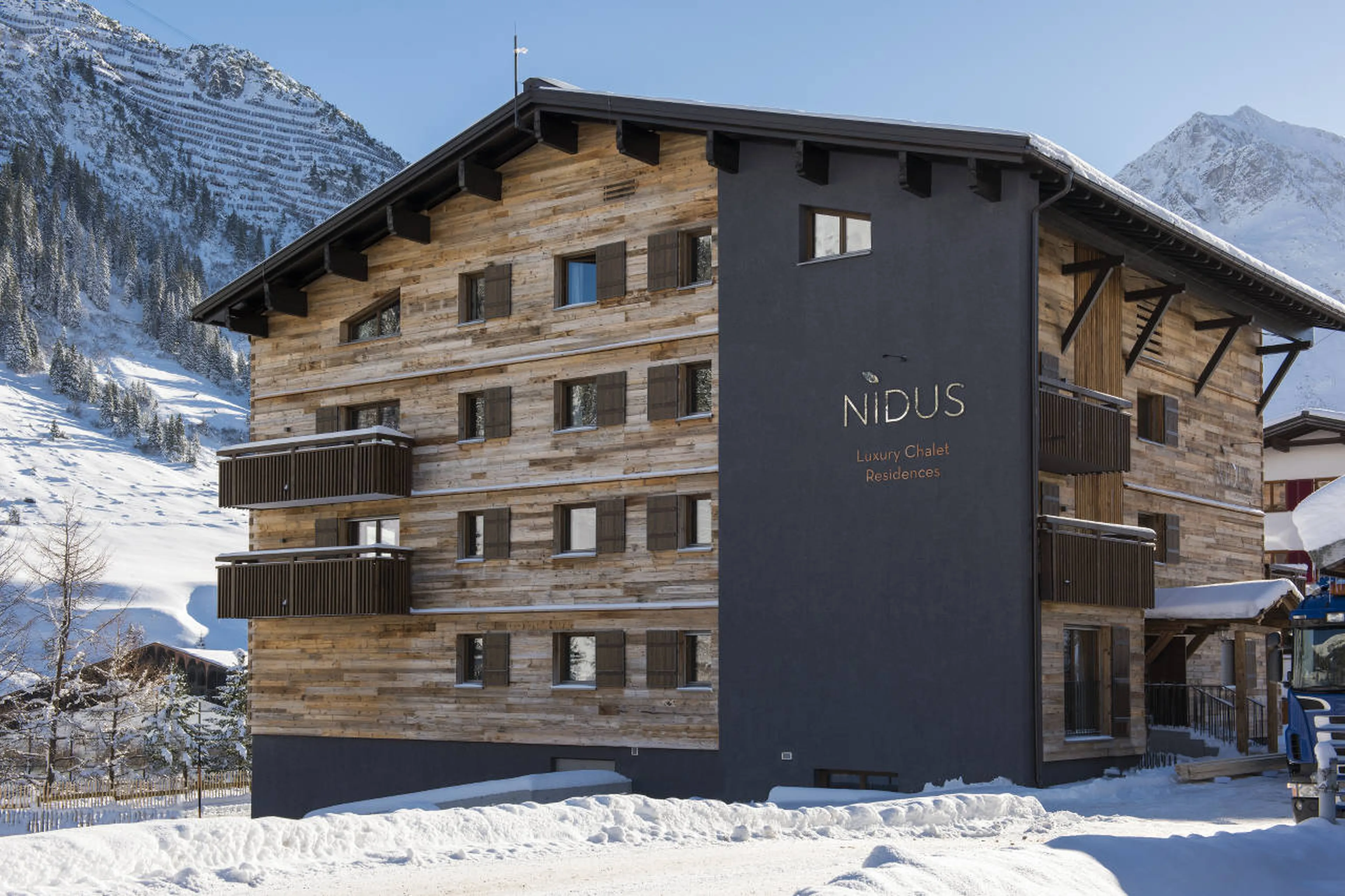 Exterior of Nidus Apartment 2 in Lech