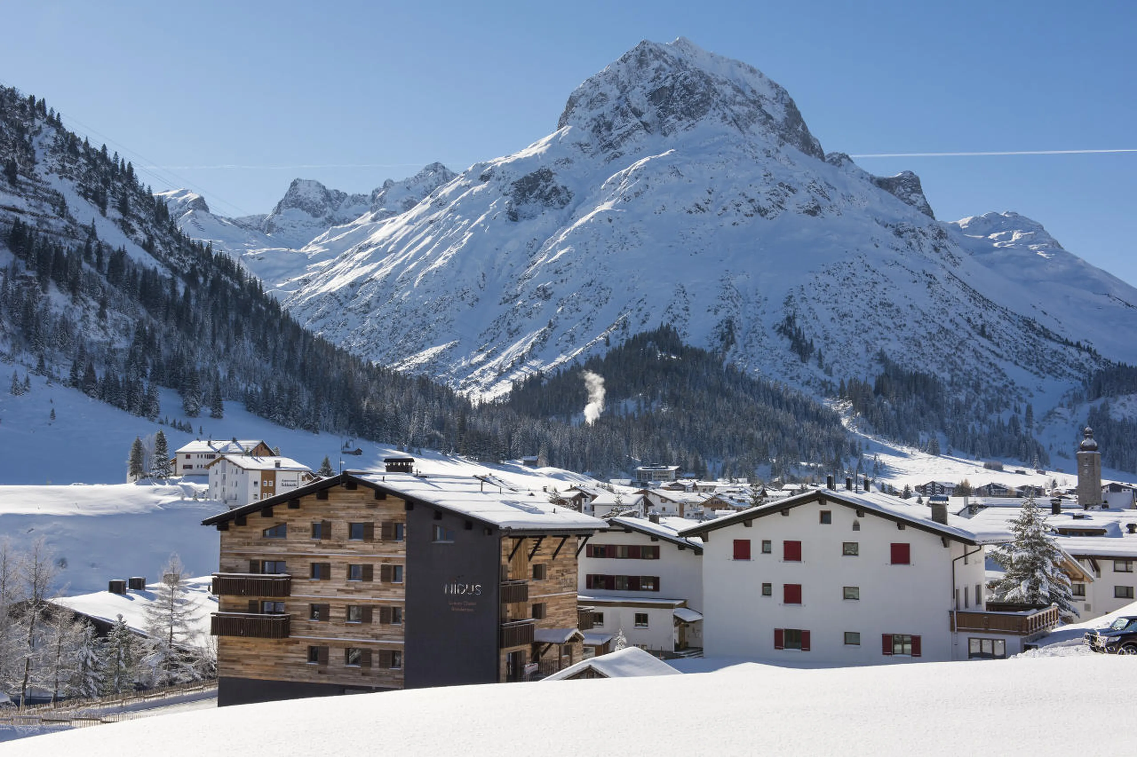 Nidus Apartment 2 in Lech is a 3 minute drive from the village centre