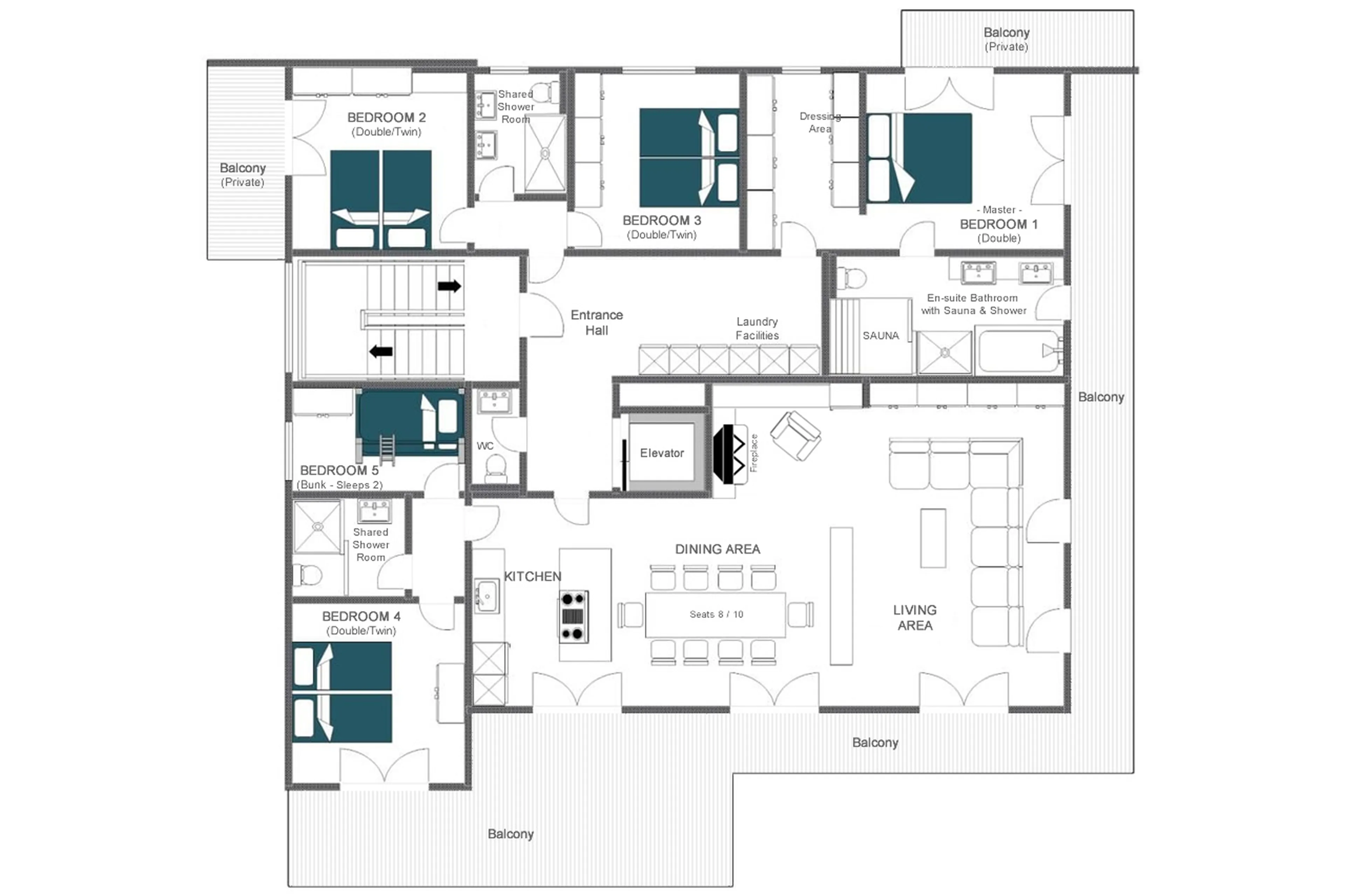 Floor plan of Nidus Apartment 3 in Lech