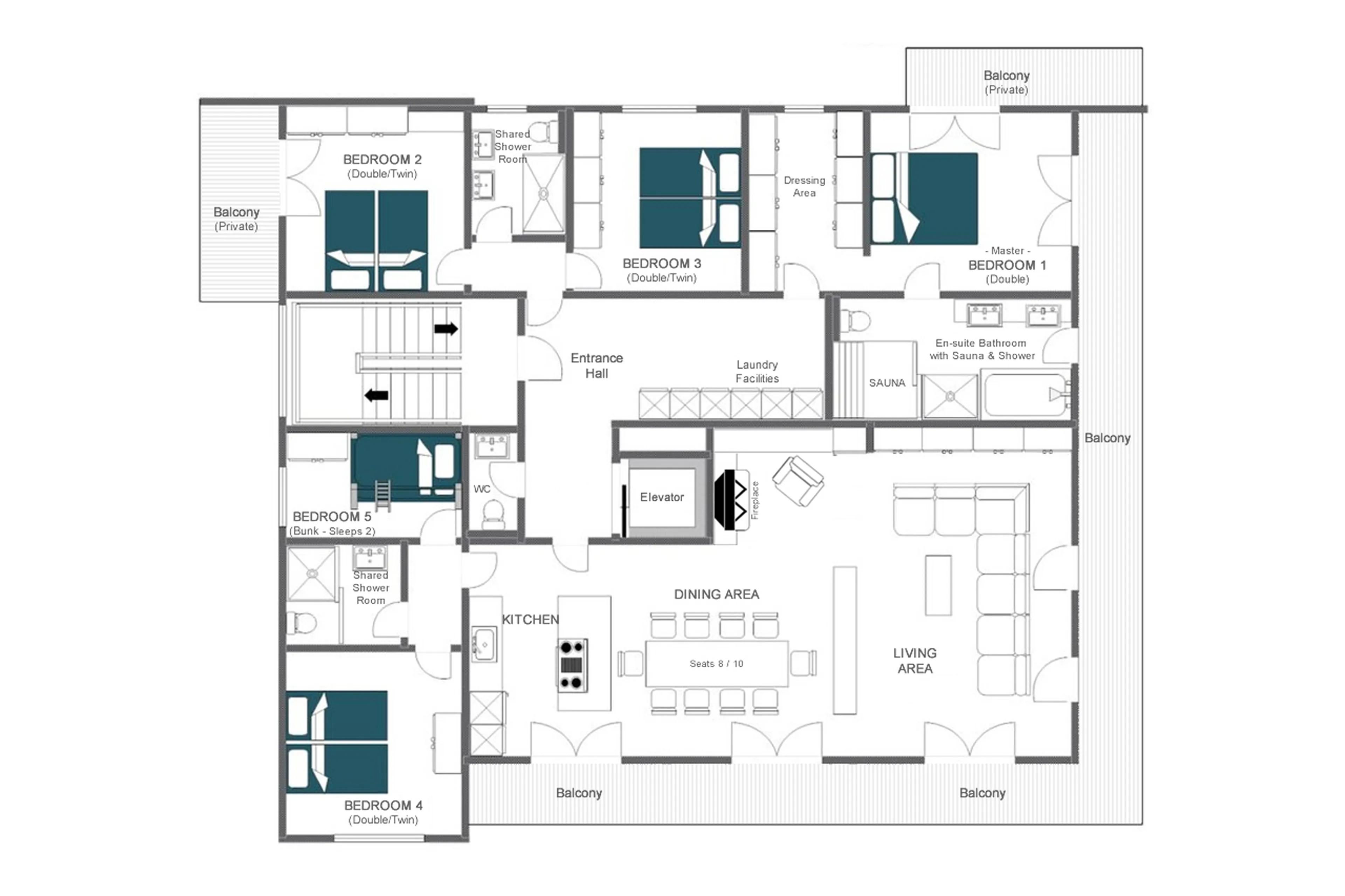 Floor plan of Nidus Apartment 4 in Lech