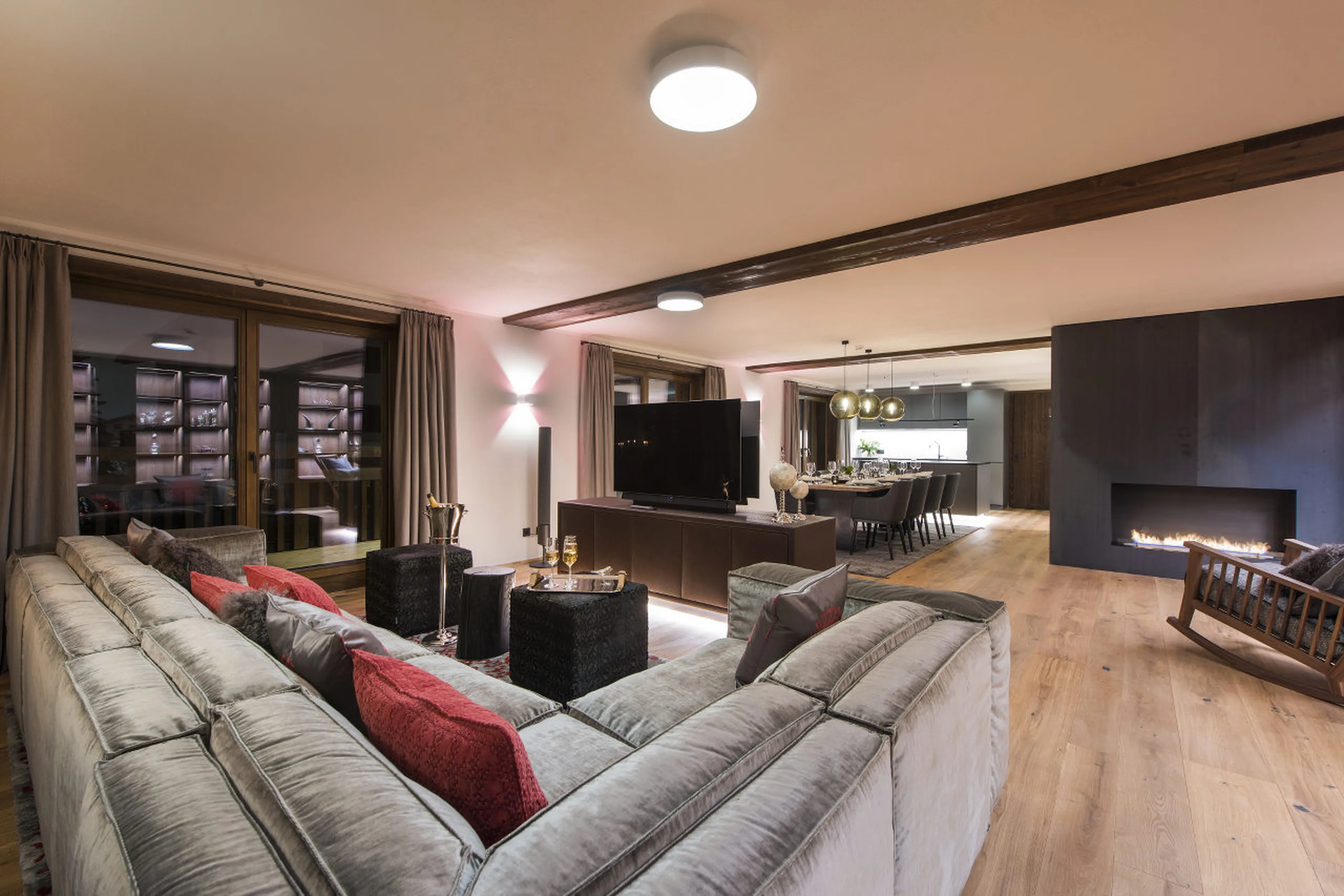 Living area of Nidus Apartment 4 in Lech promises perfect relaxation
