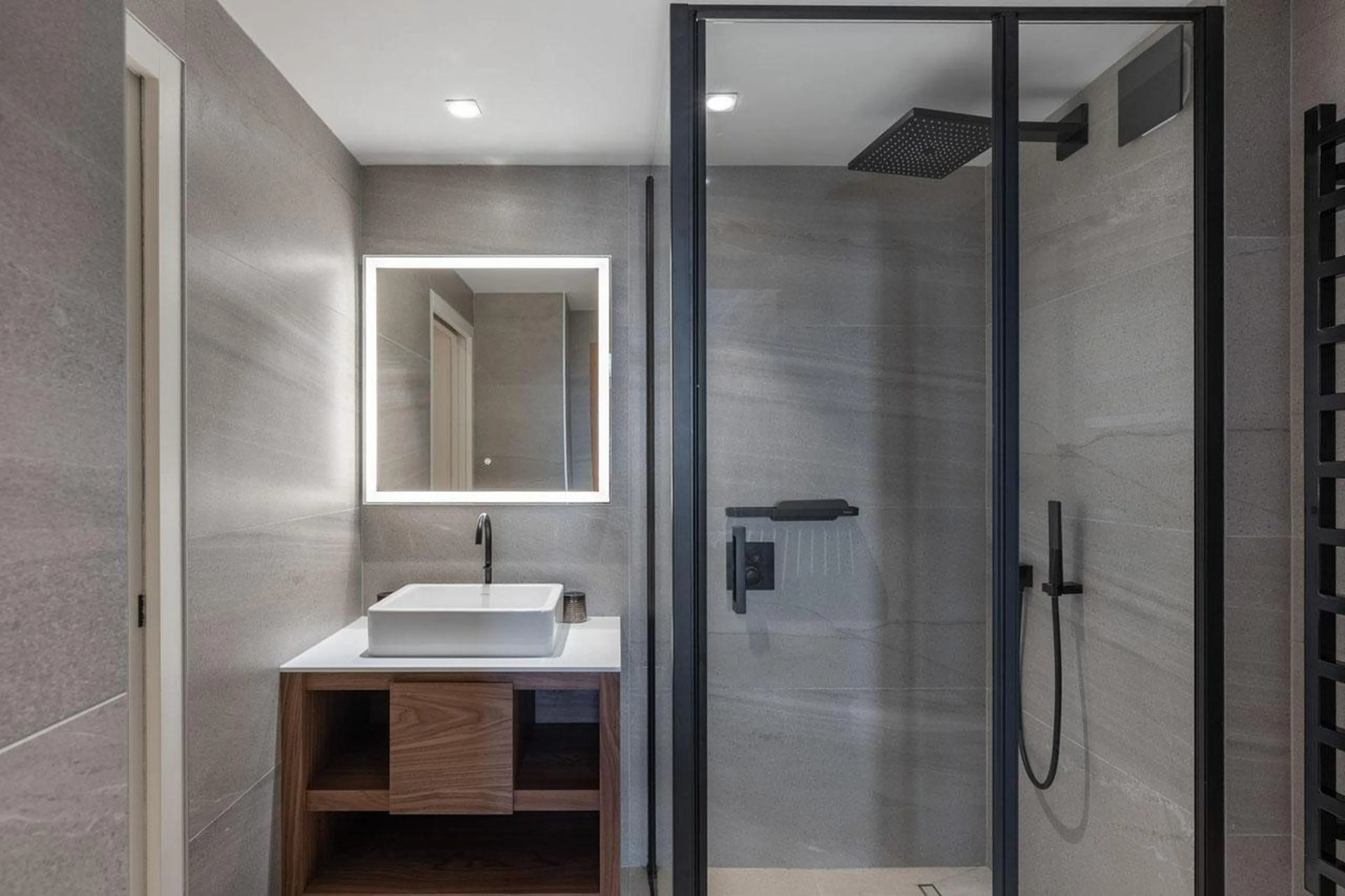 Shower room at Apartment Oro in Courchevel 1850