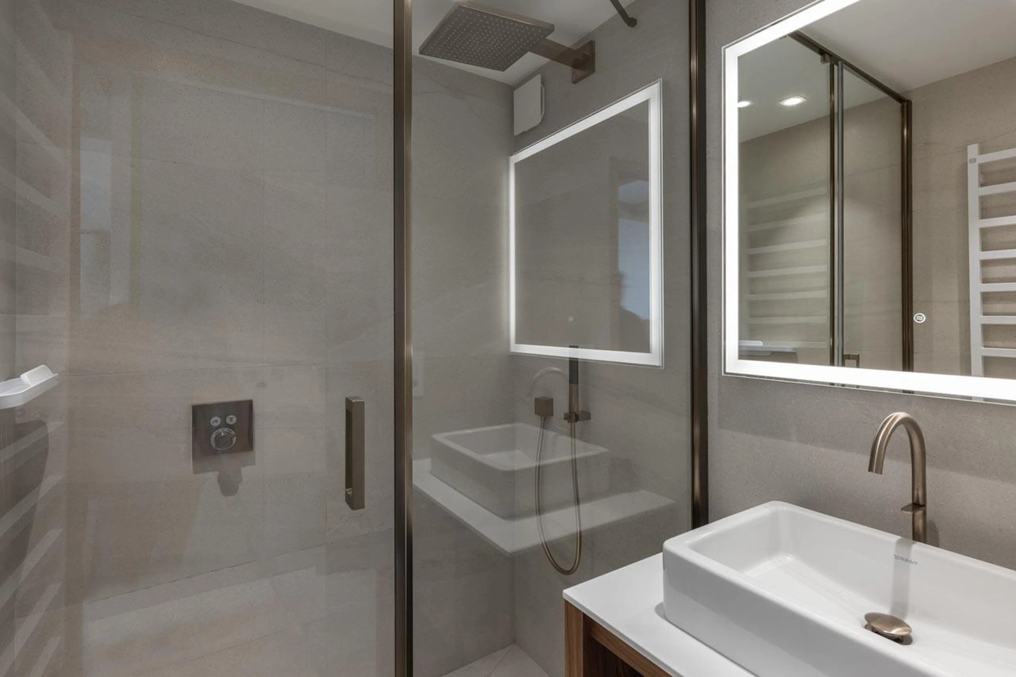 Shower room at Apartment Oro in Courchevel 1850