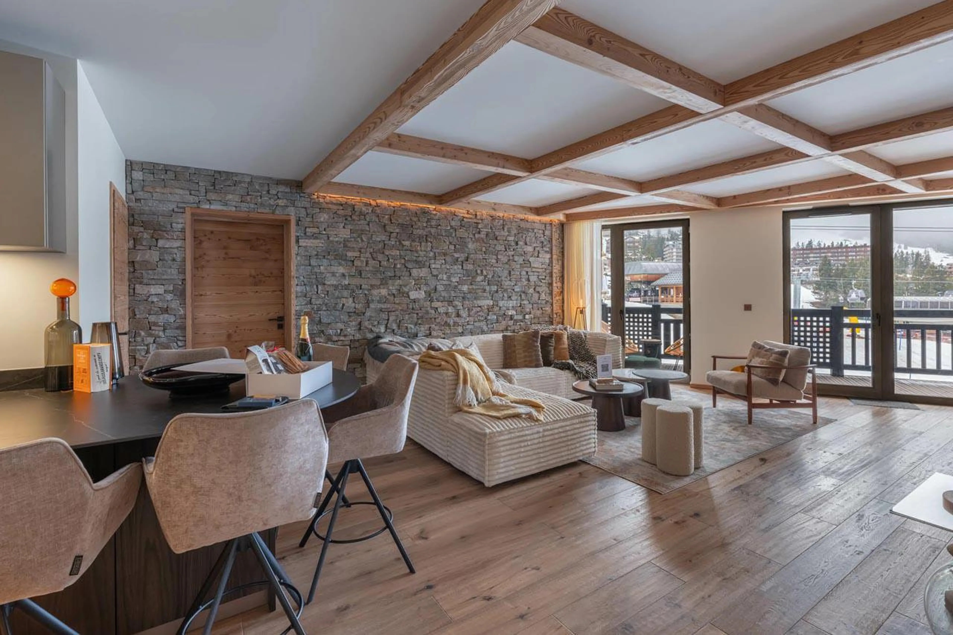 Living area at Apartment Oro in Courchevel 1850