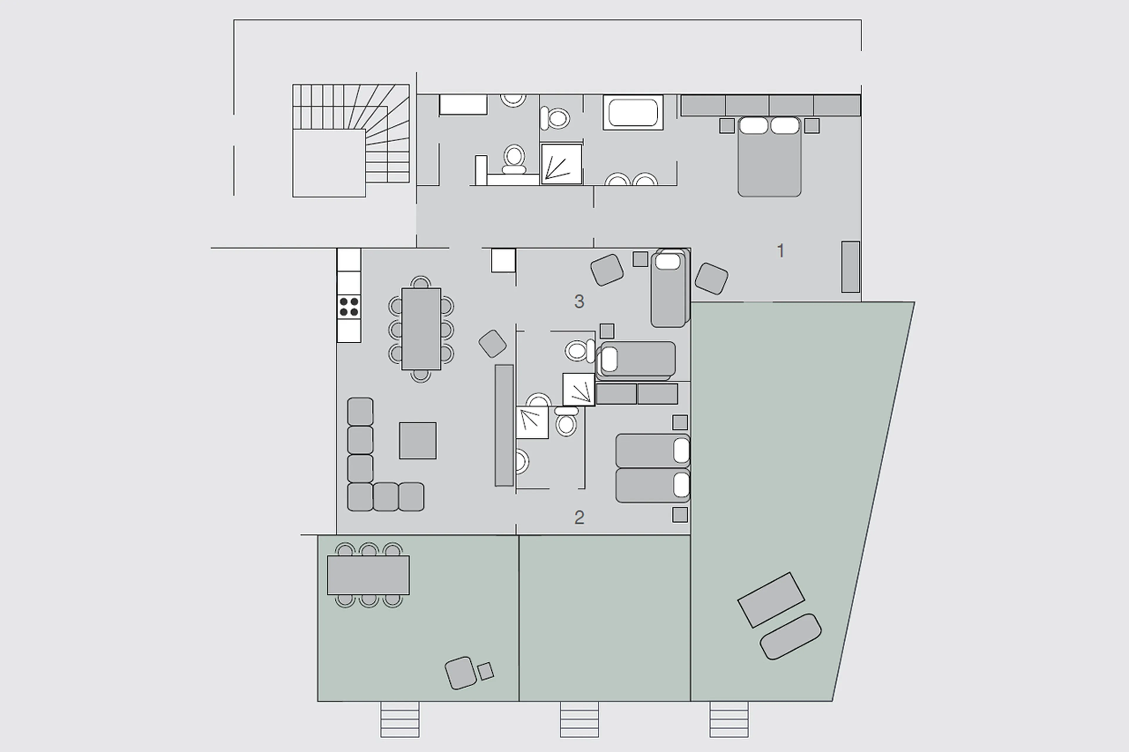 Floor plan of Rosalp 3 in Verbier