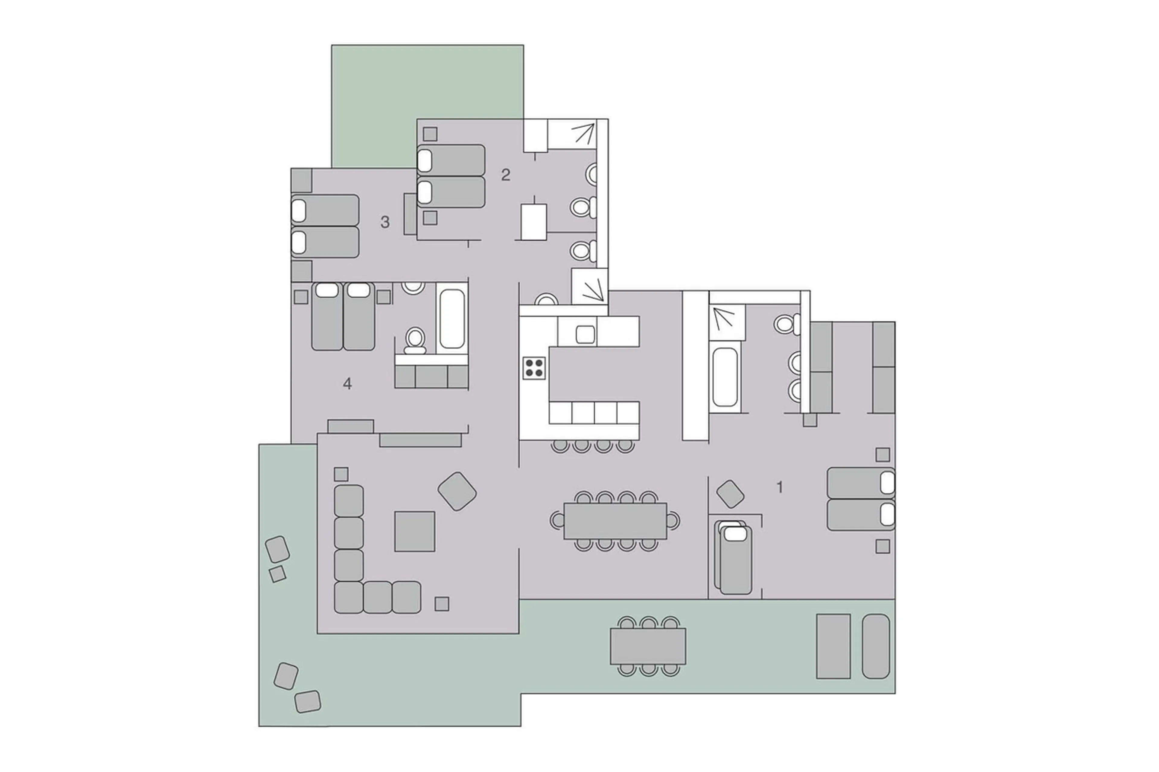 Floor Plan of Apartment Rosalp 4