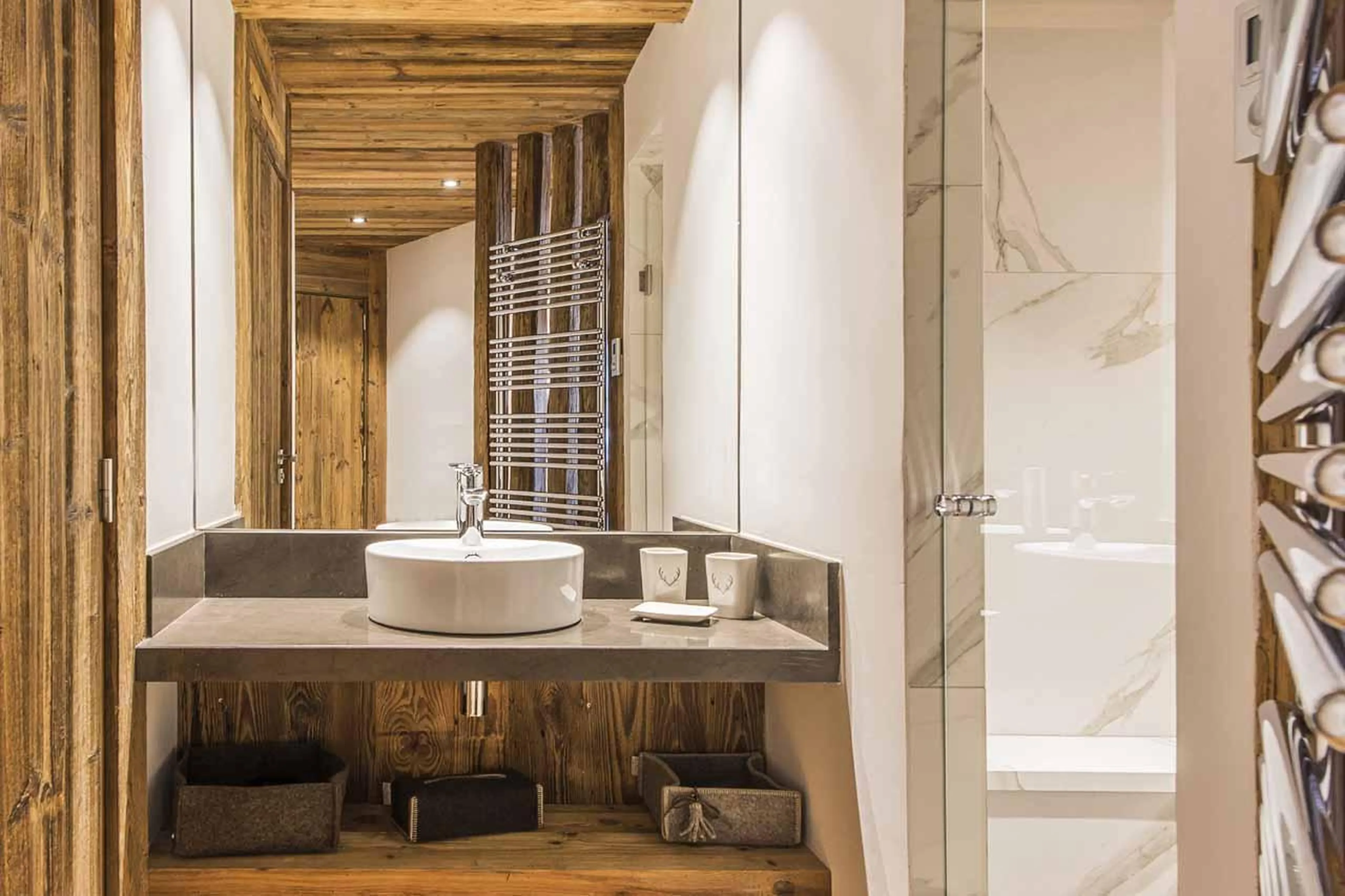 En-suite shower room in Le Penthouse Savoie, Val d'Isere
