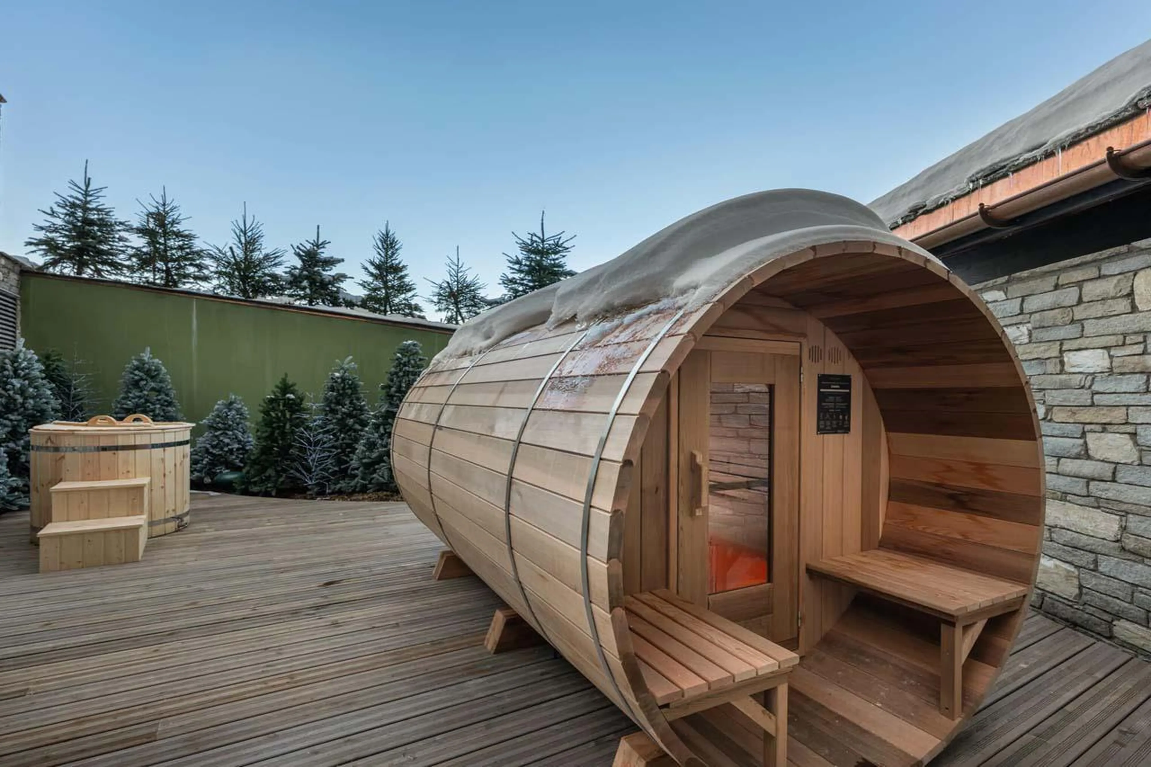 Outside Norwegian sauna at Apartment Sirio in Courchevel 1850