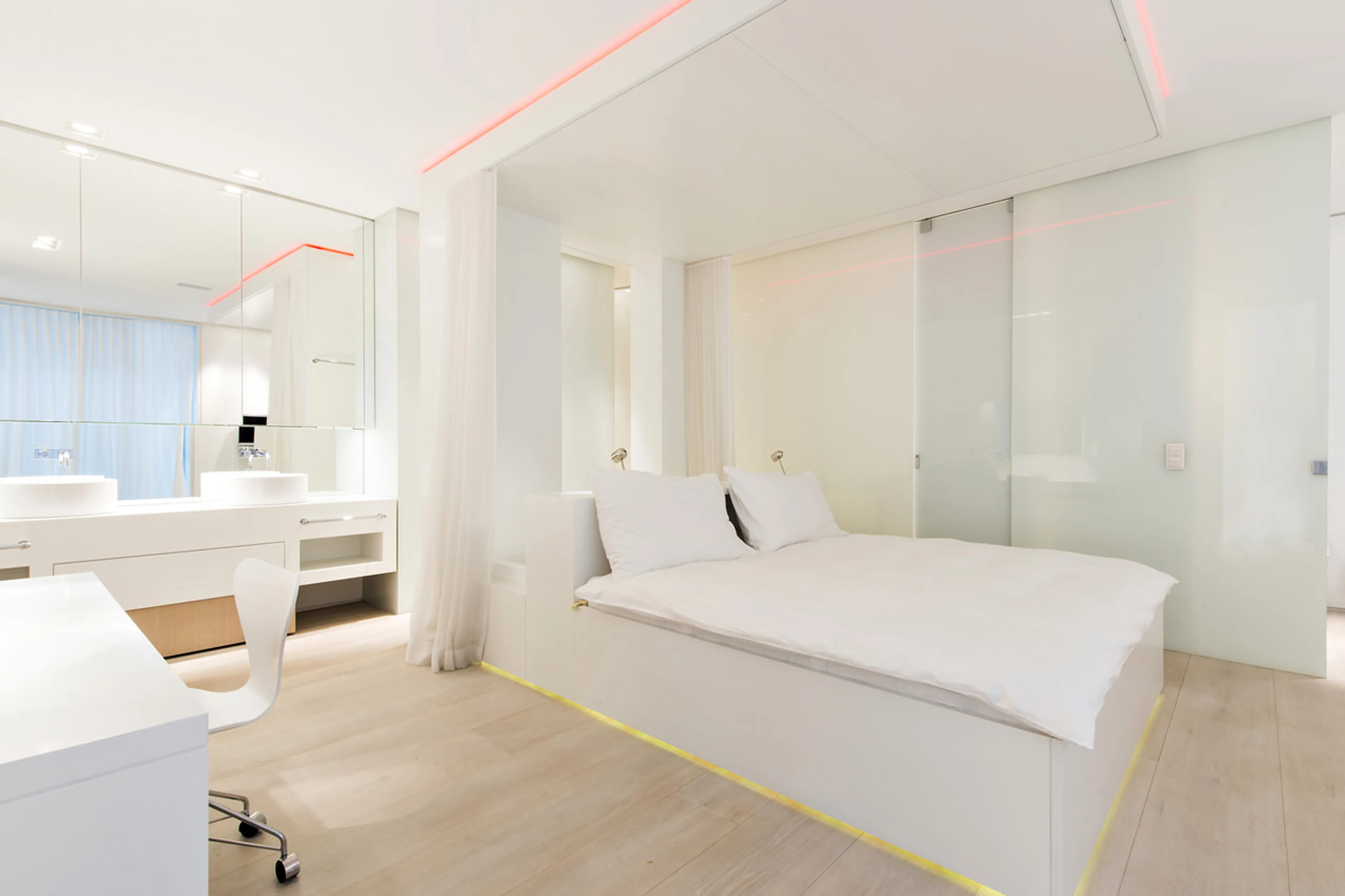 Master bedroom in Apartment Snow White in St Moritz