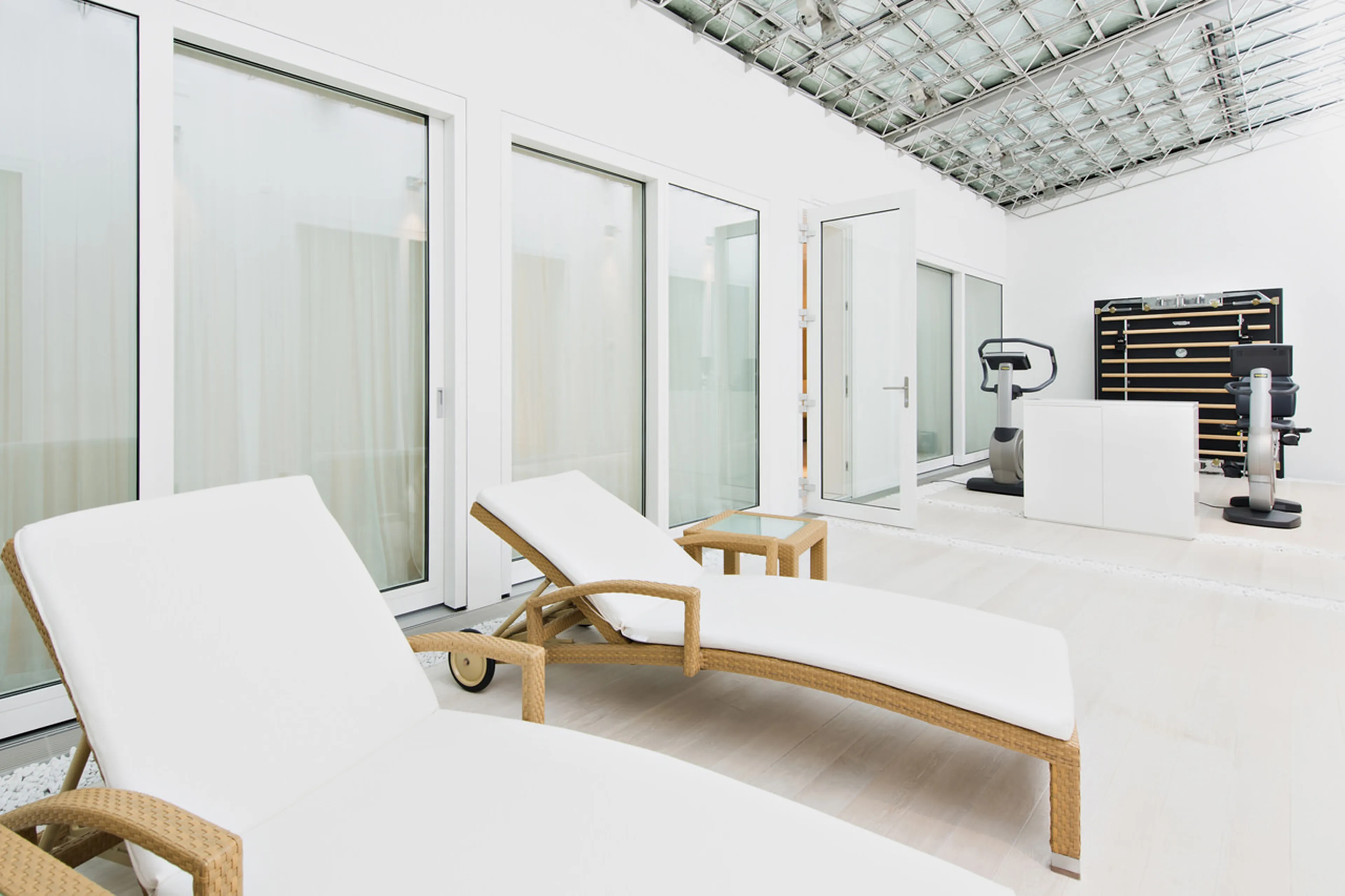 Fitness area in Apartment Snow White in St Moritz