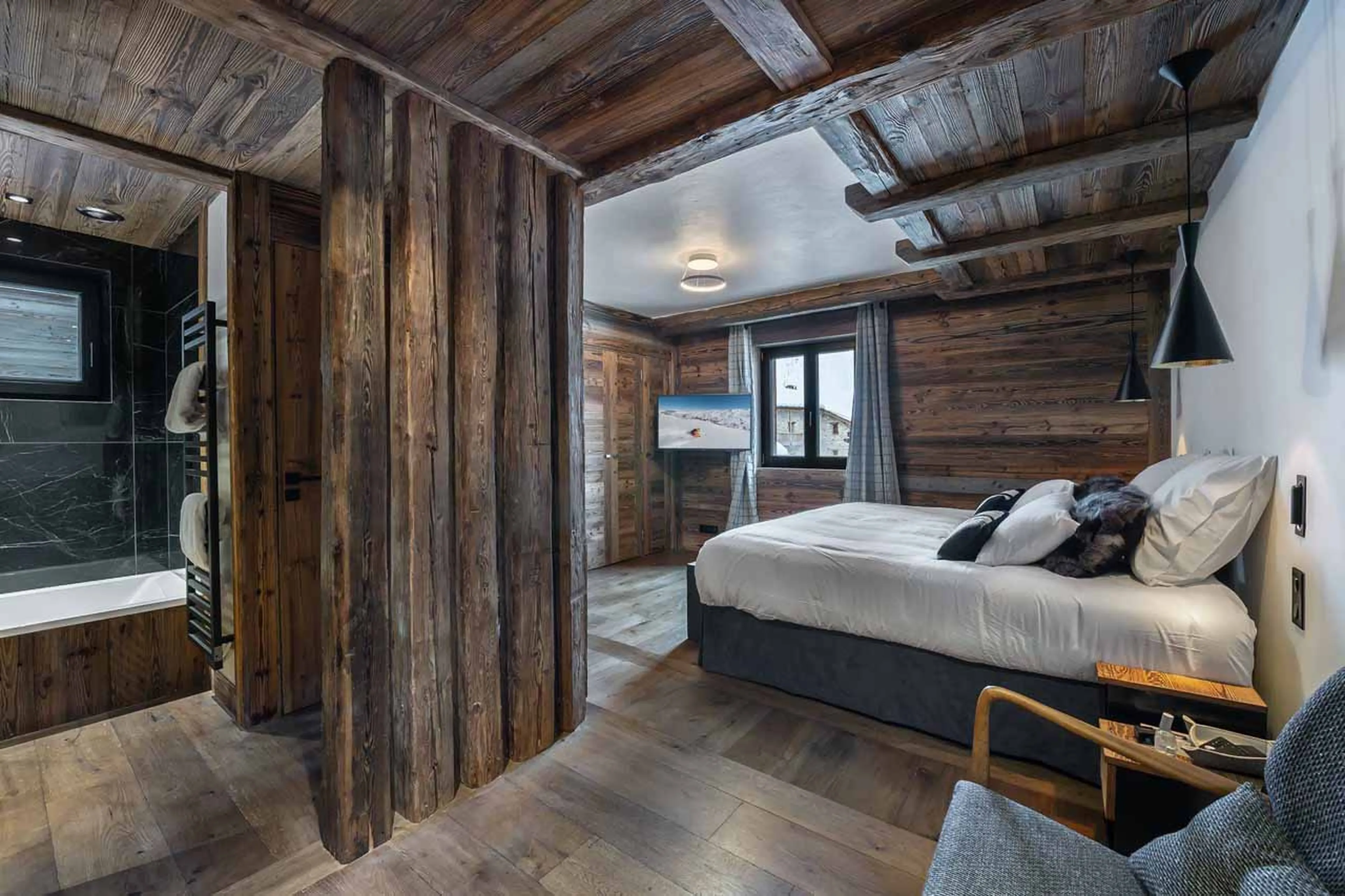 Bedroom one at Apartment Snowy Breeze in Val d'Isere