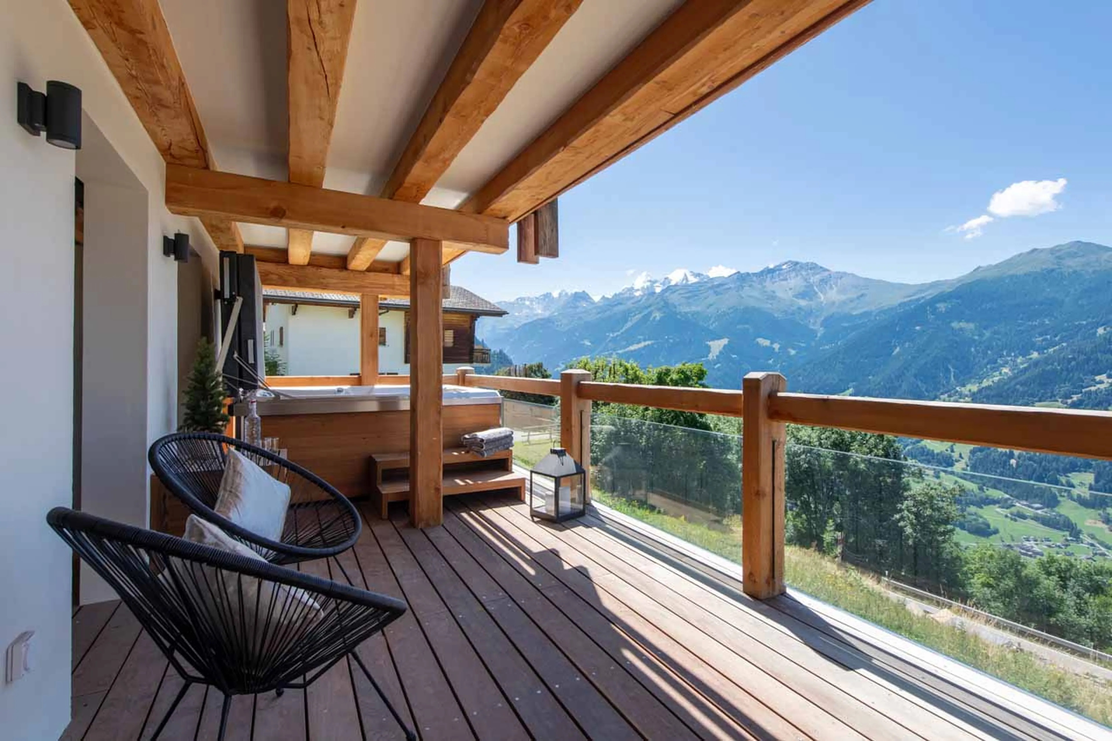 Hot tub at Apartment Stefano in Verbier