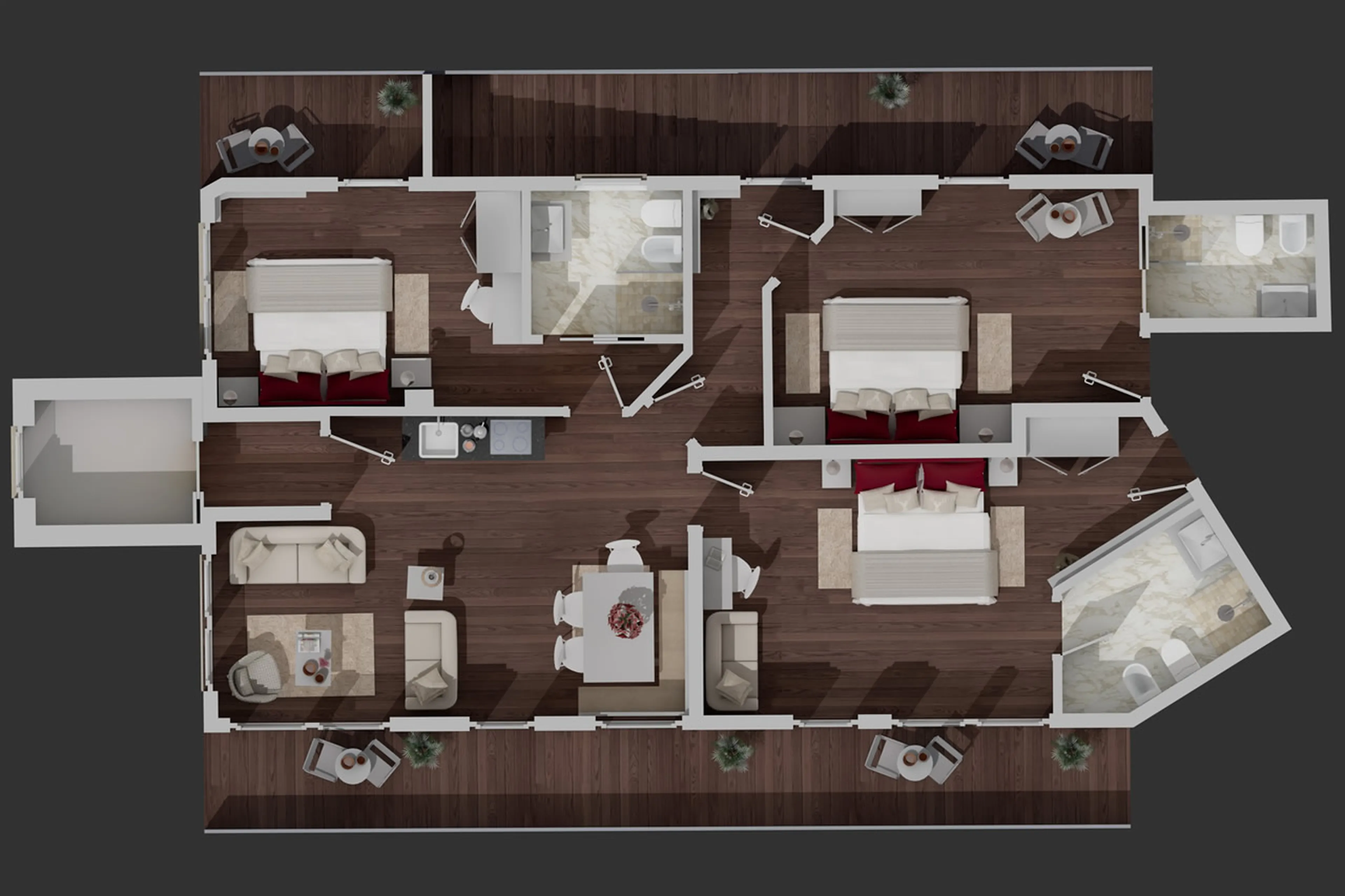Floor plan at The Loft in Val Gardena
