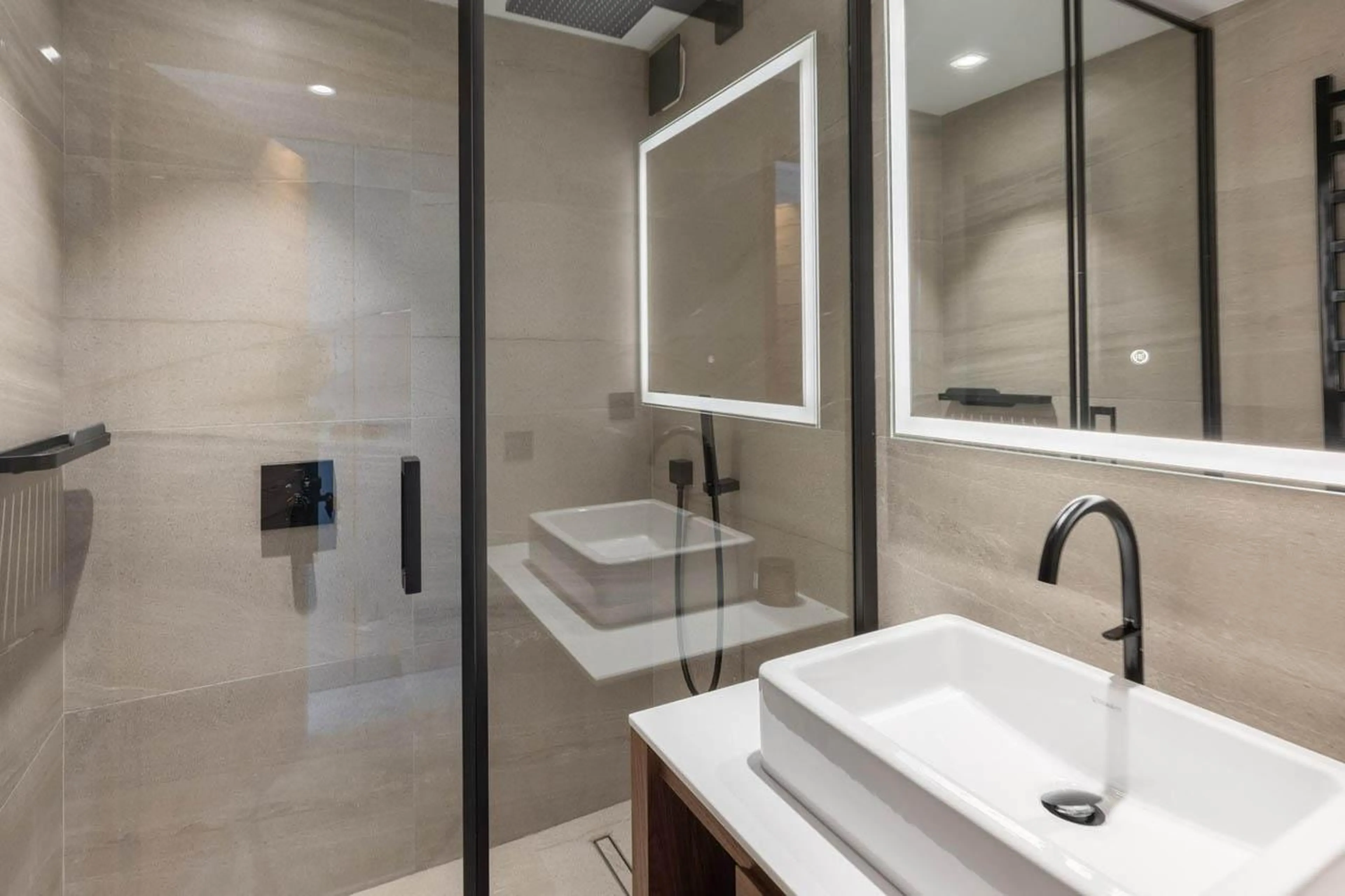Shower room at Apartment Tintoretto in Courchevel 1850