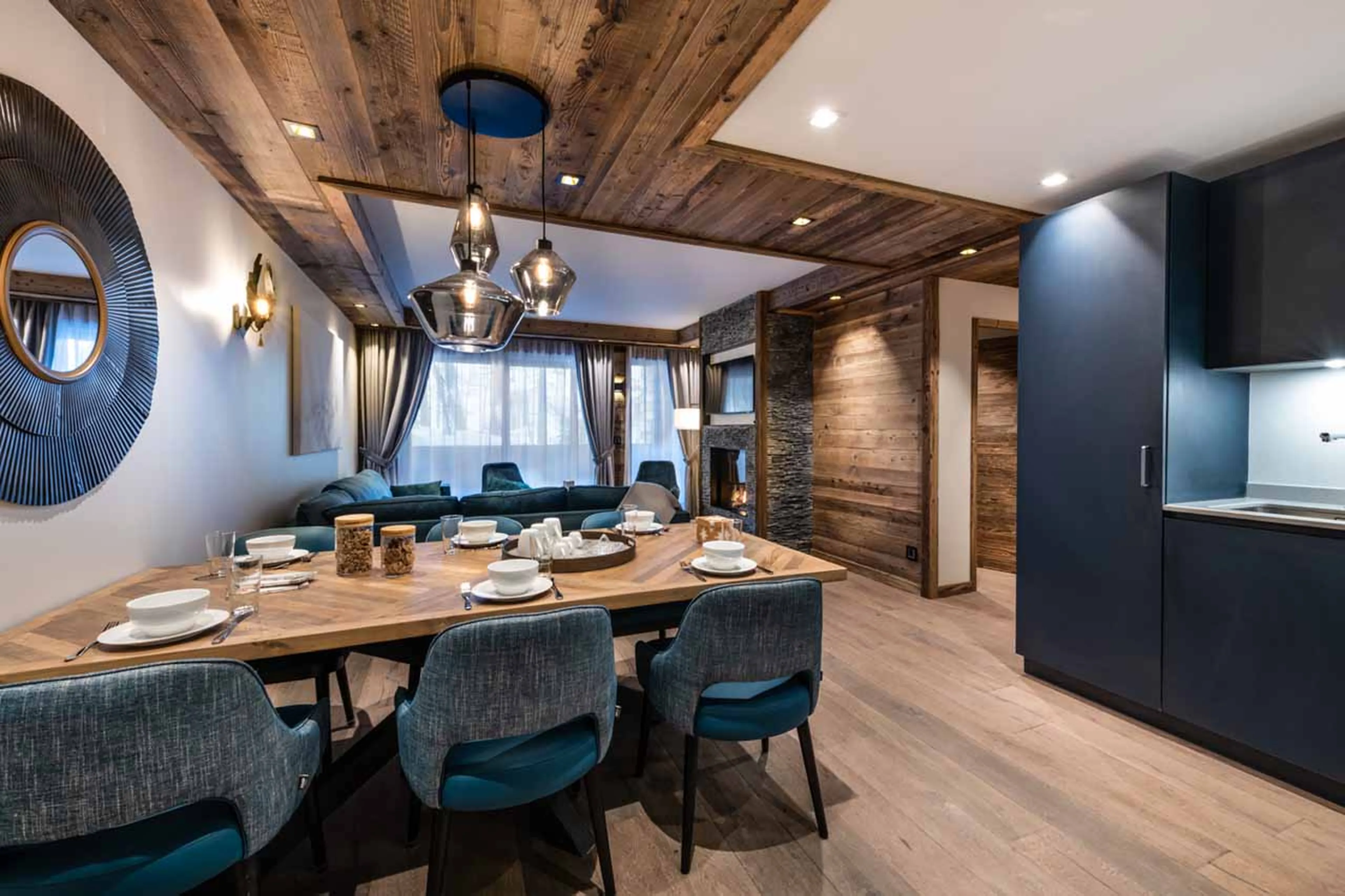 Dining area at Apartment Vail Lodge A02 in Val d'Isere