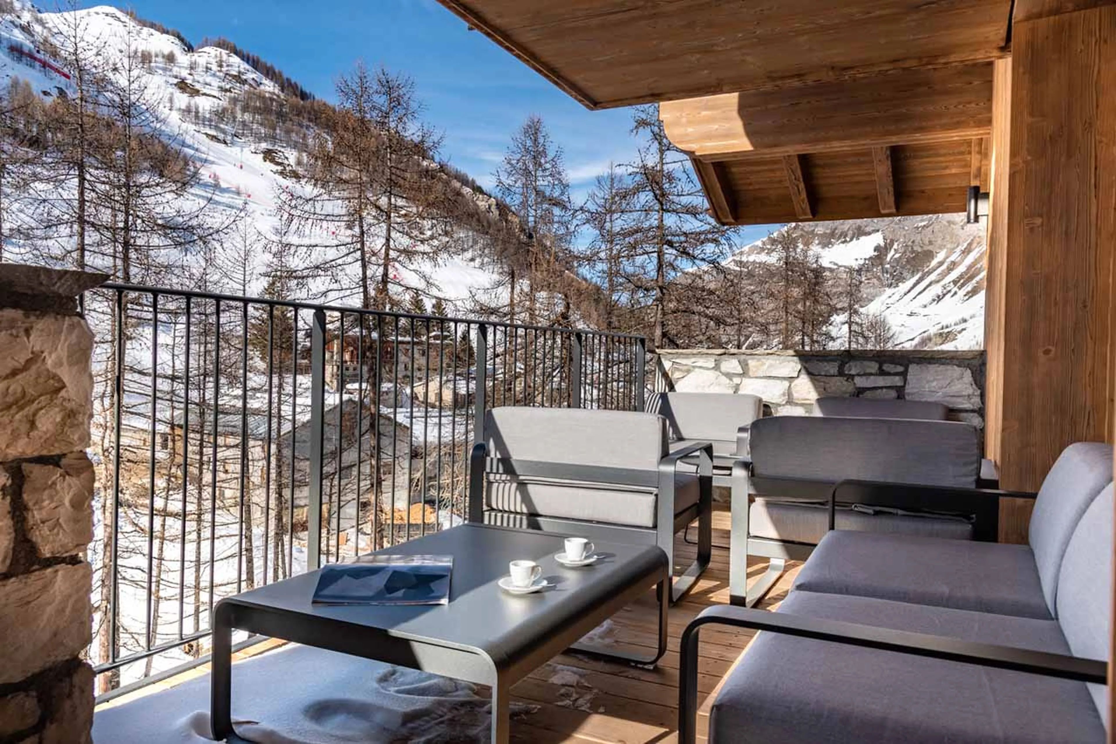 Balcony at Apartment Vail Lodge B31 in Val d'Isere