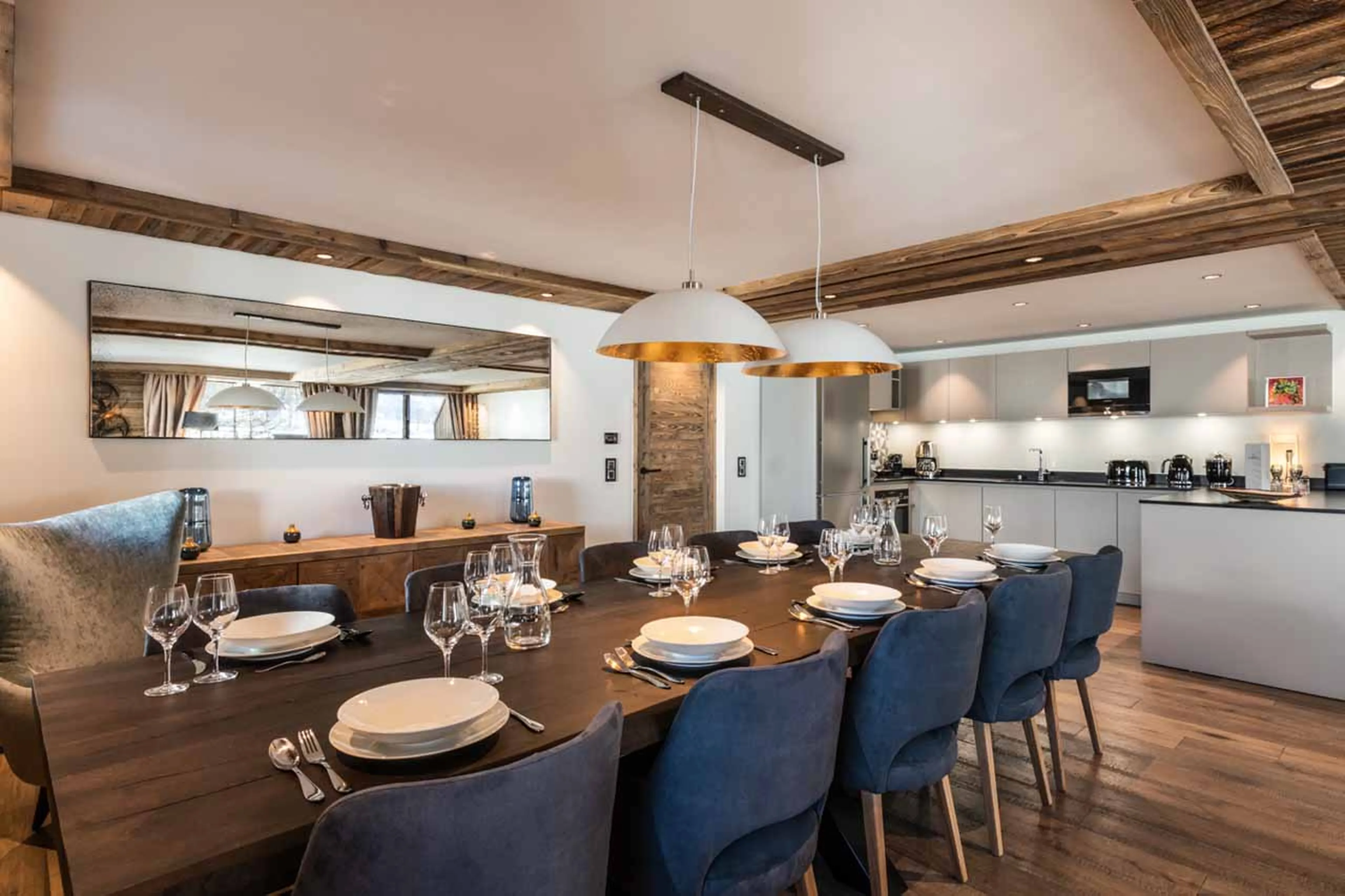 Dining room at Apartment Vail Lodge B31 in Val d'Isere