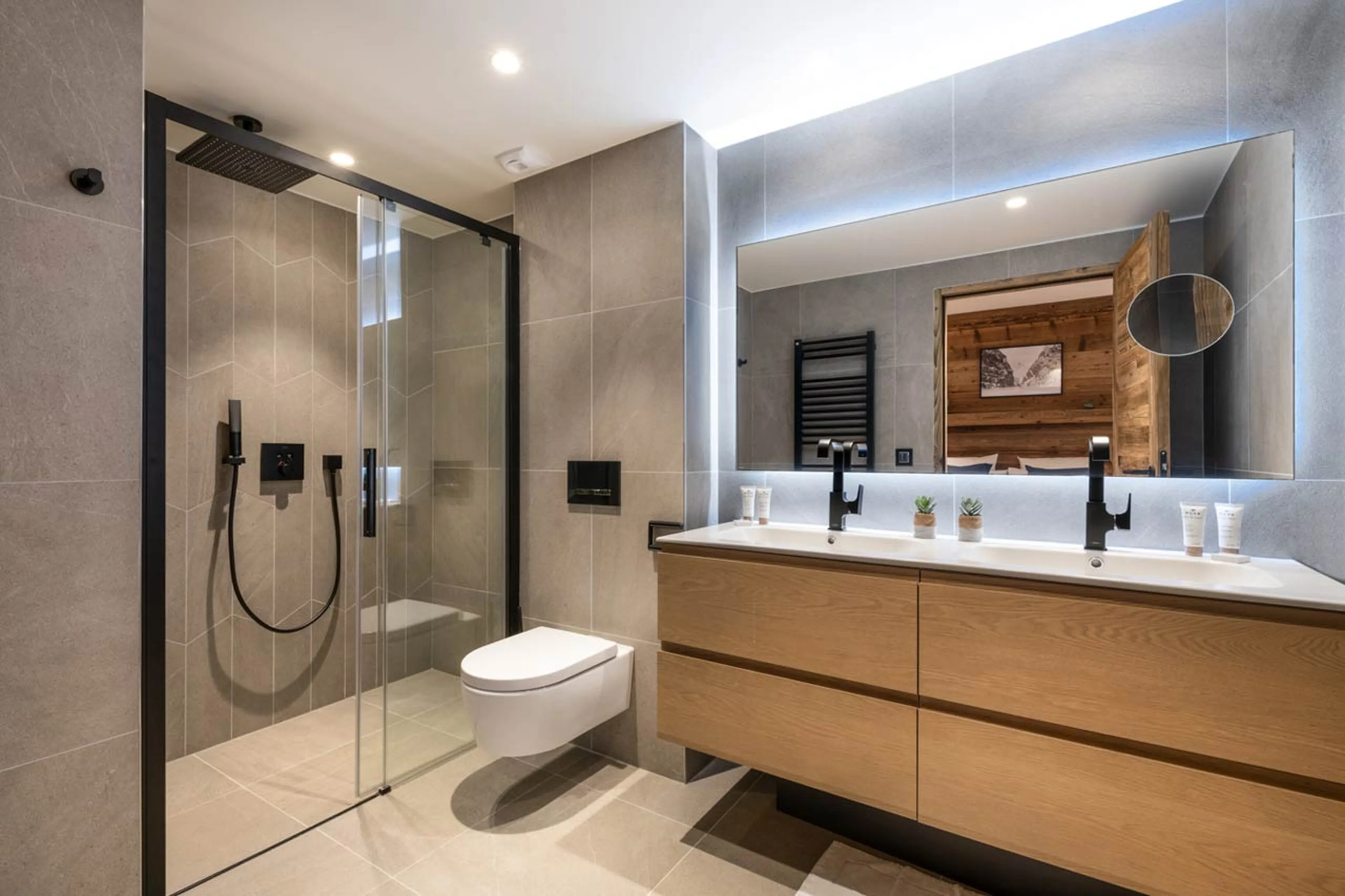 Shower room at Apartment Vail Lodge A01 in Val d'Isere