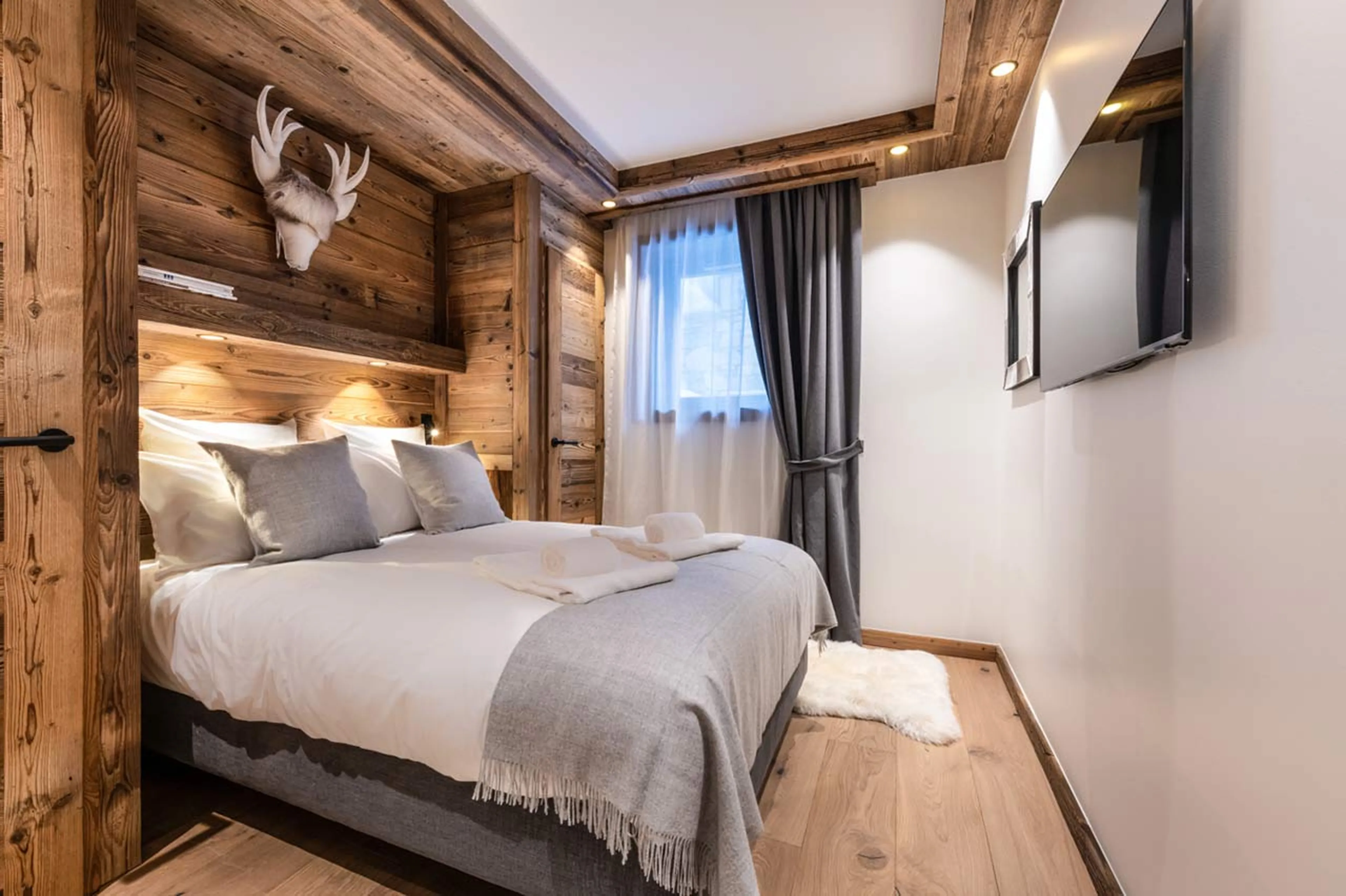 Bedroom three at Apartment Vail Lodge A01 in Val d'Isere