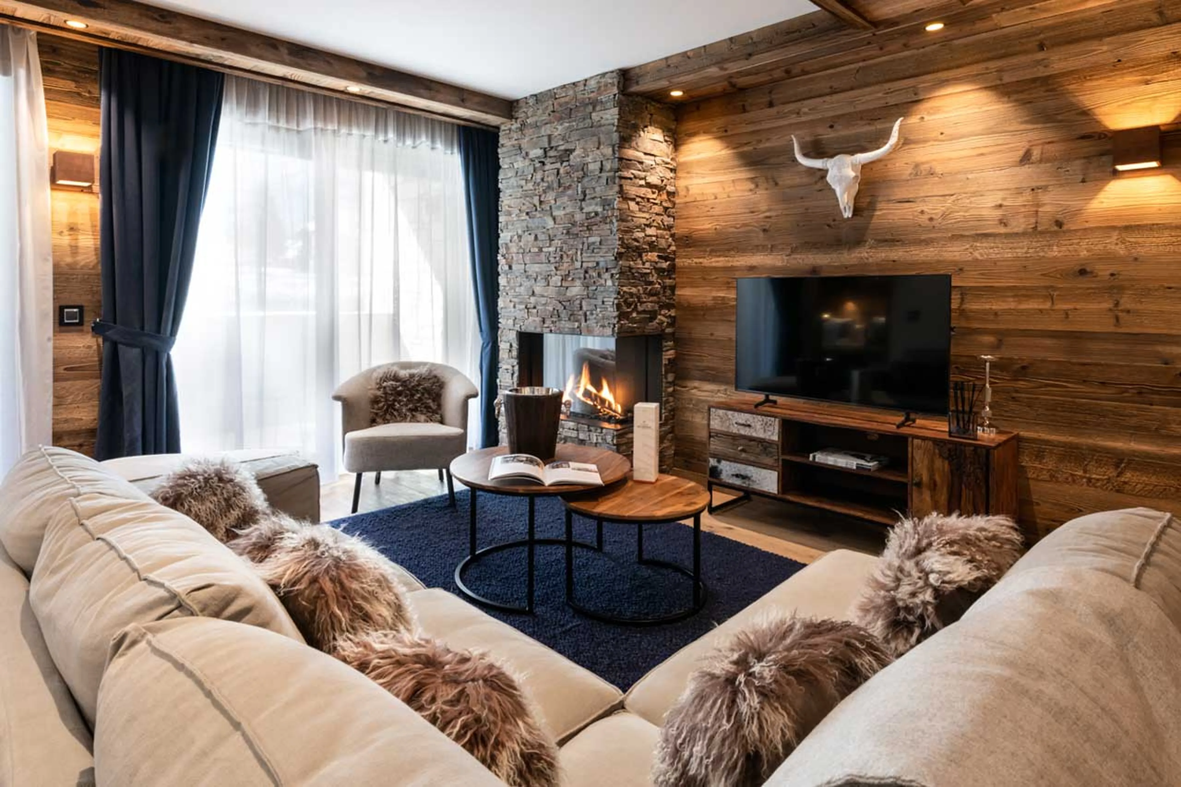Living area of Apartment Vail Lodge A01 in Val d'Isere